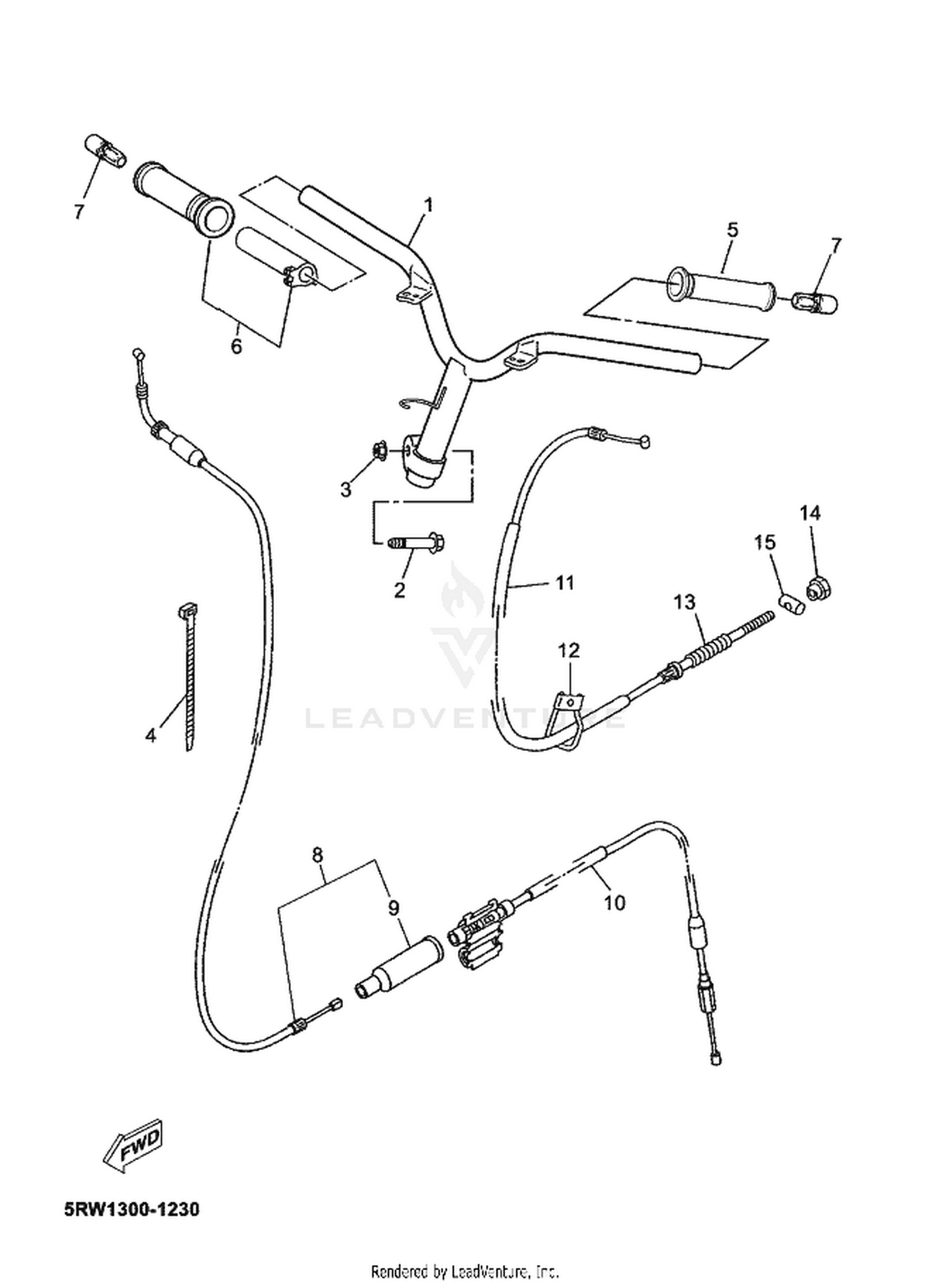 24 STEERING HANDLE  CABLE