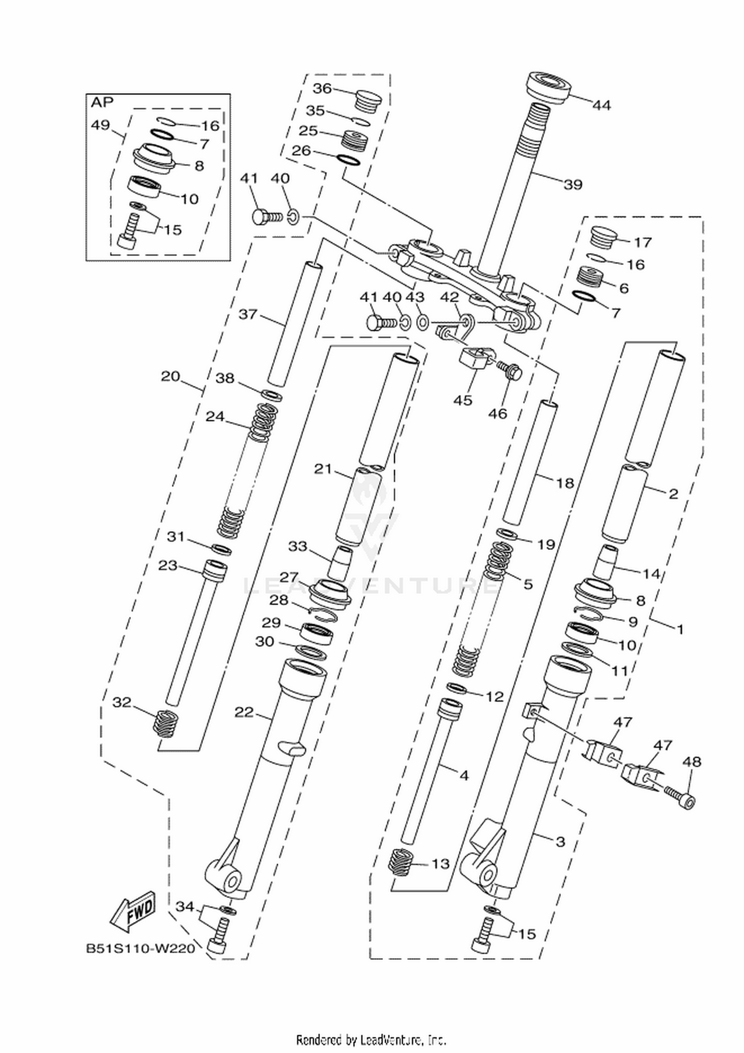 22 FRONT FORK