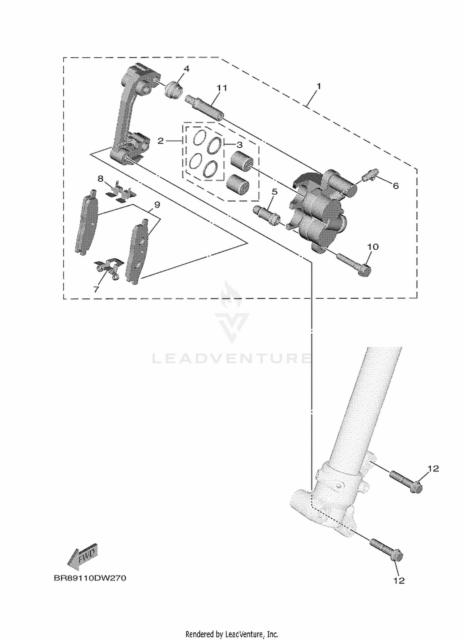 29 FRONT BRAKE CALIPER