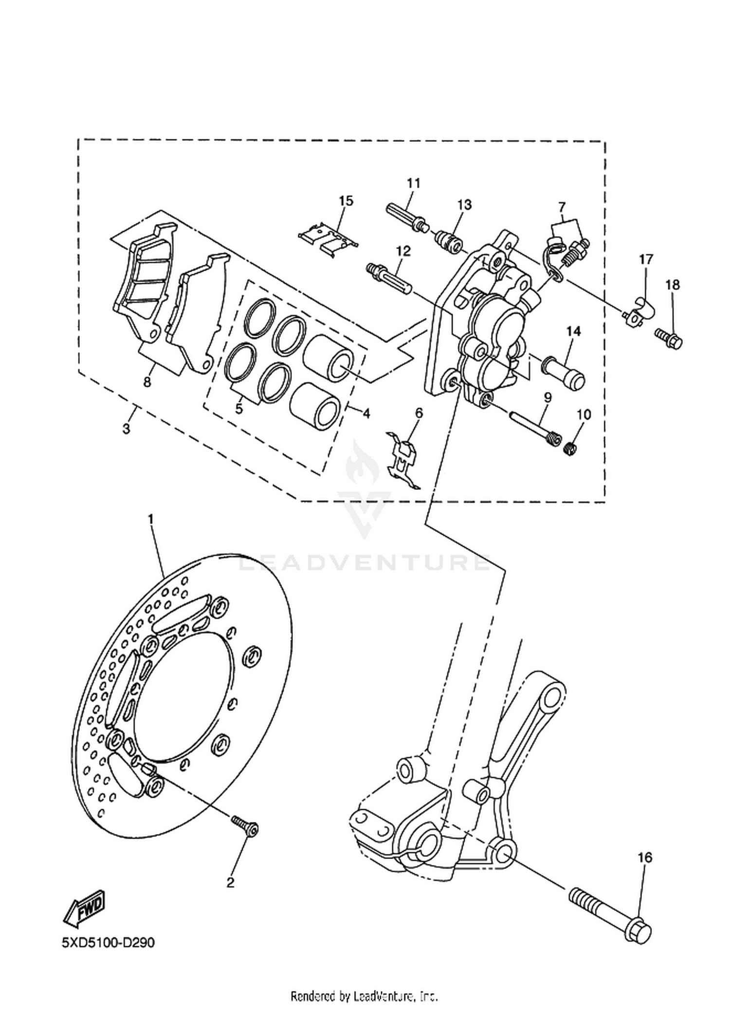 29 FRONT BRAKE CALIPER