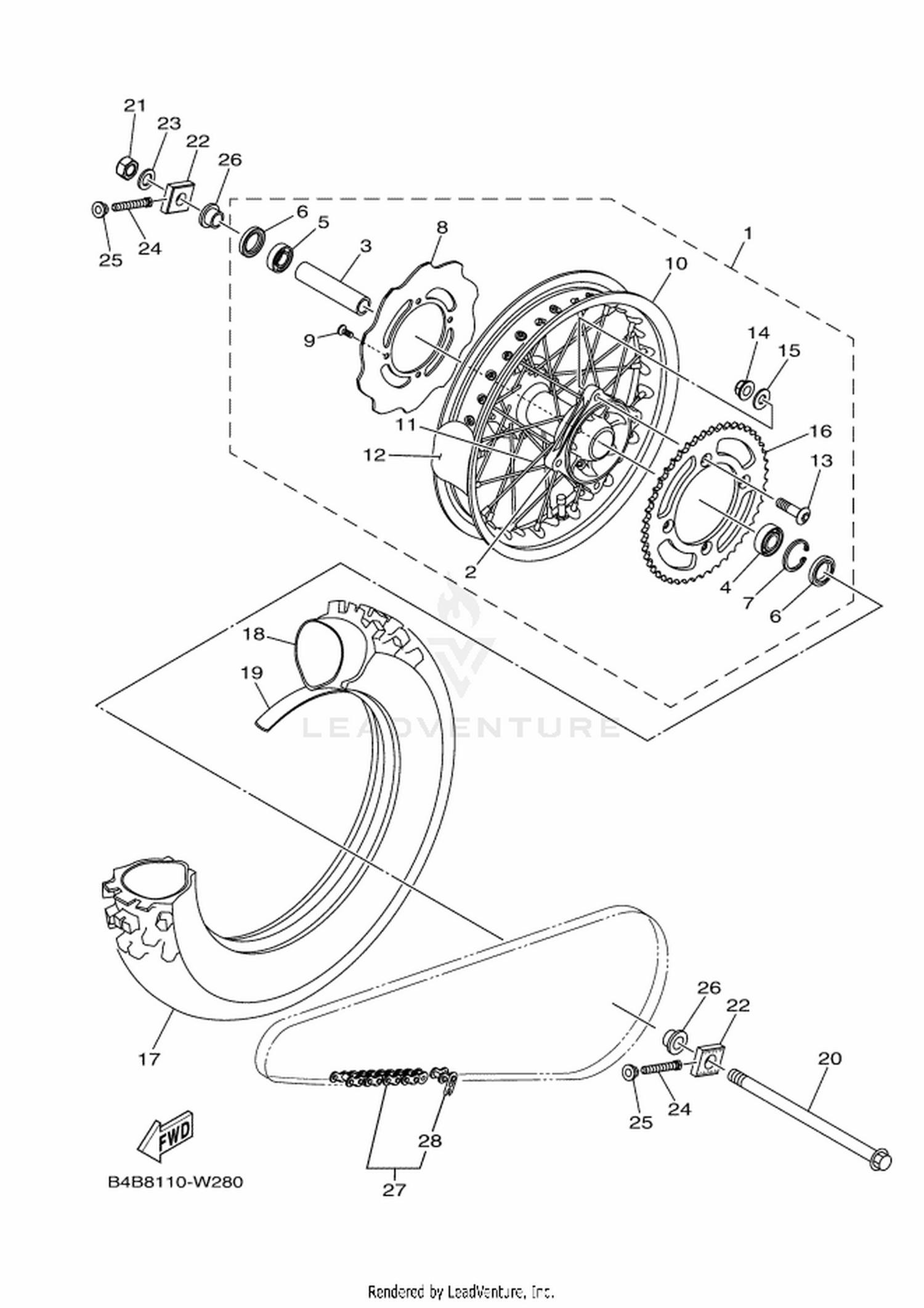 28 REAR WHEEL