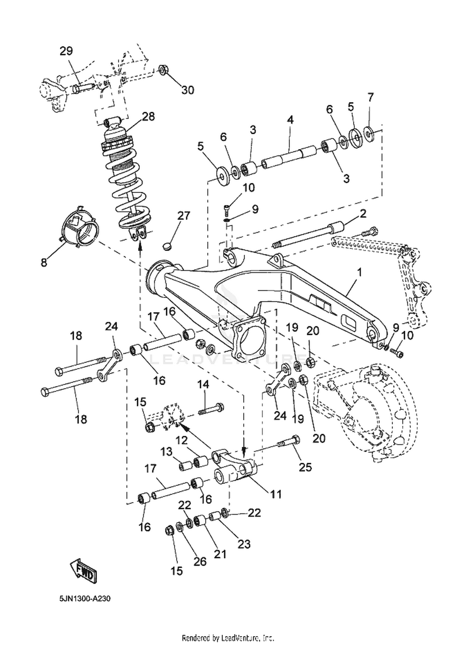 24 REAR ARM  SUSPENSION