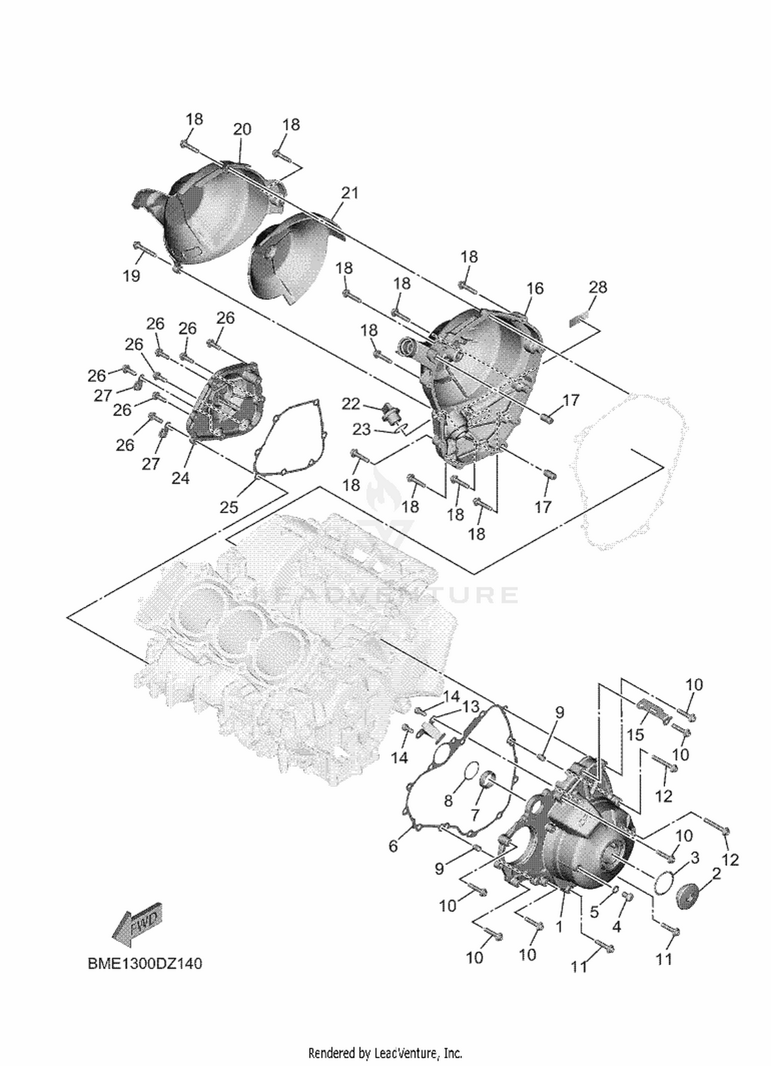 14 CRANKCASE COVER