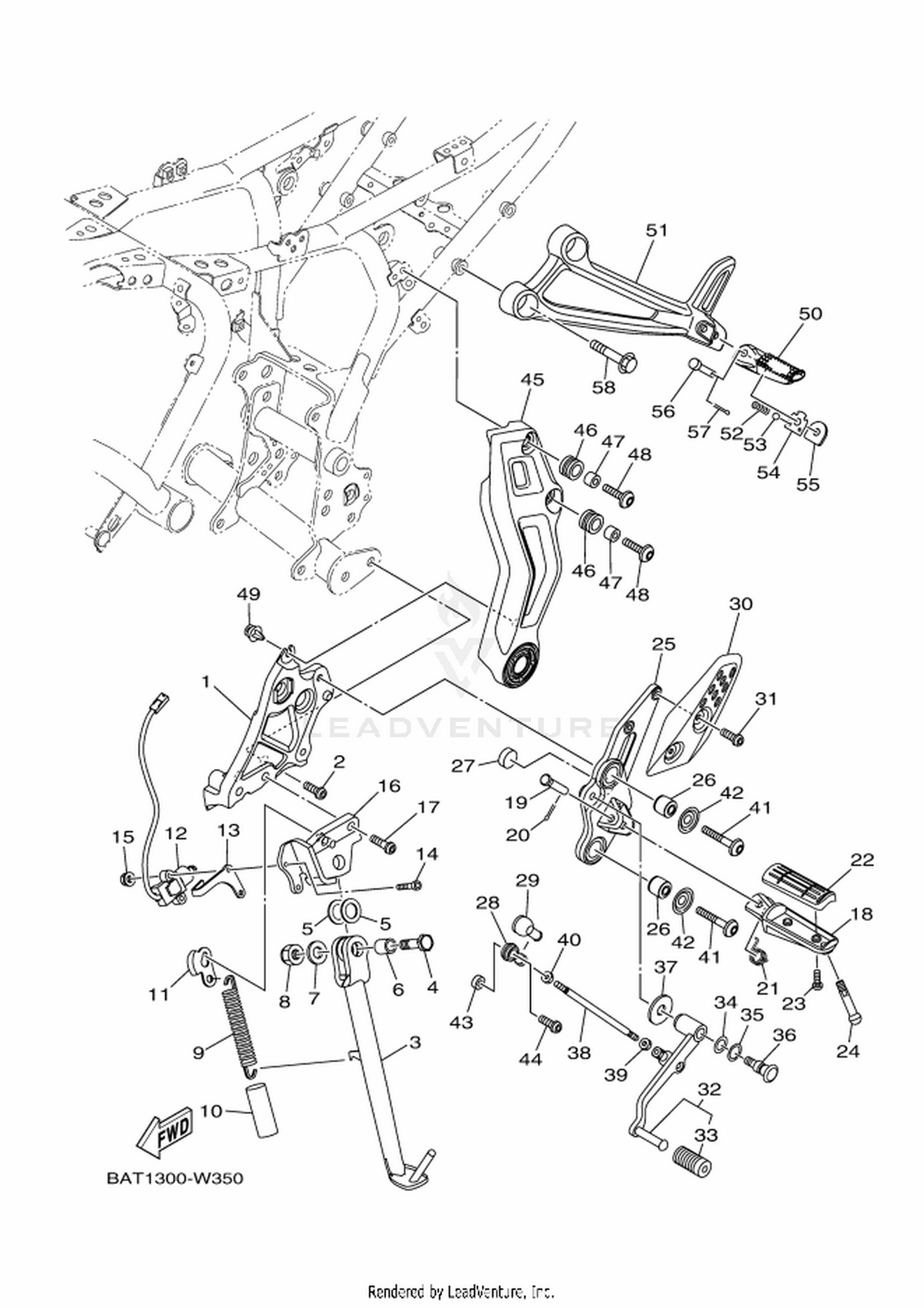 36 STAND & FOOTREST