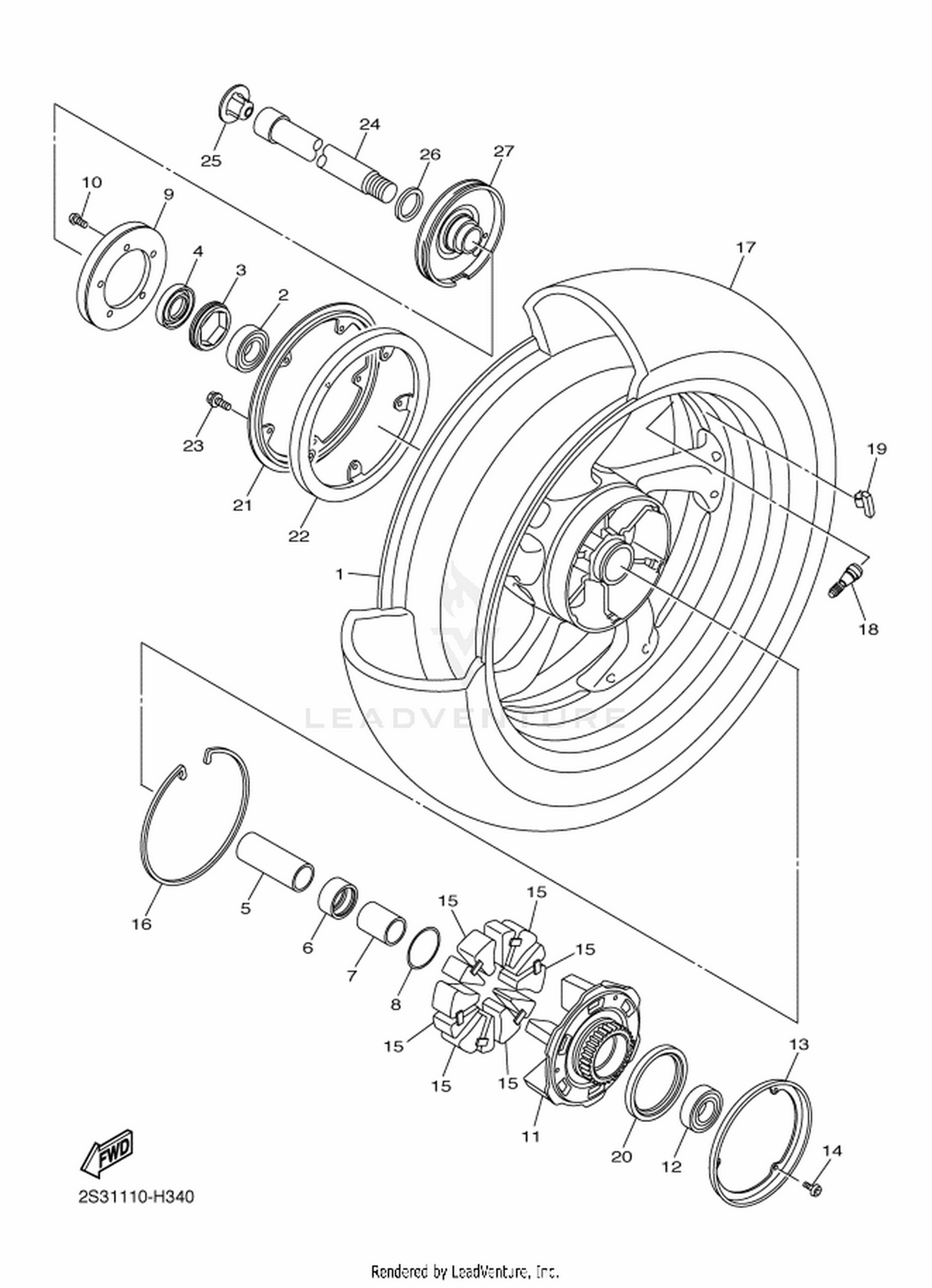 34 REAR WHEEL