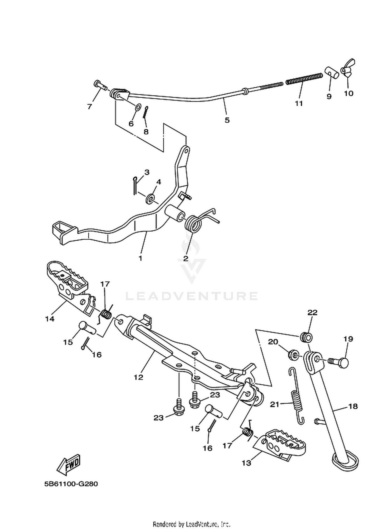 28 STAND & FOOTREST