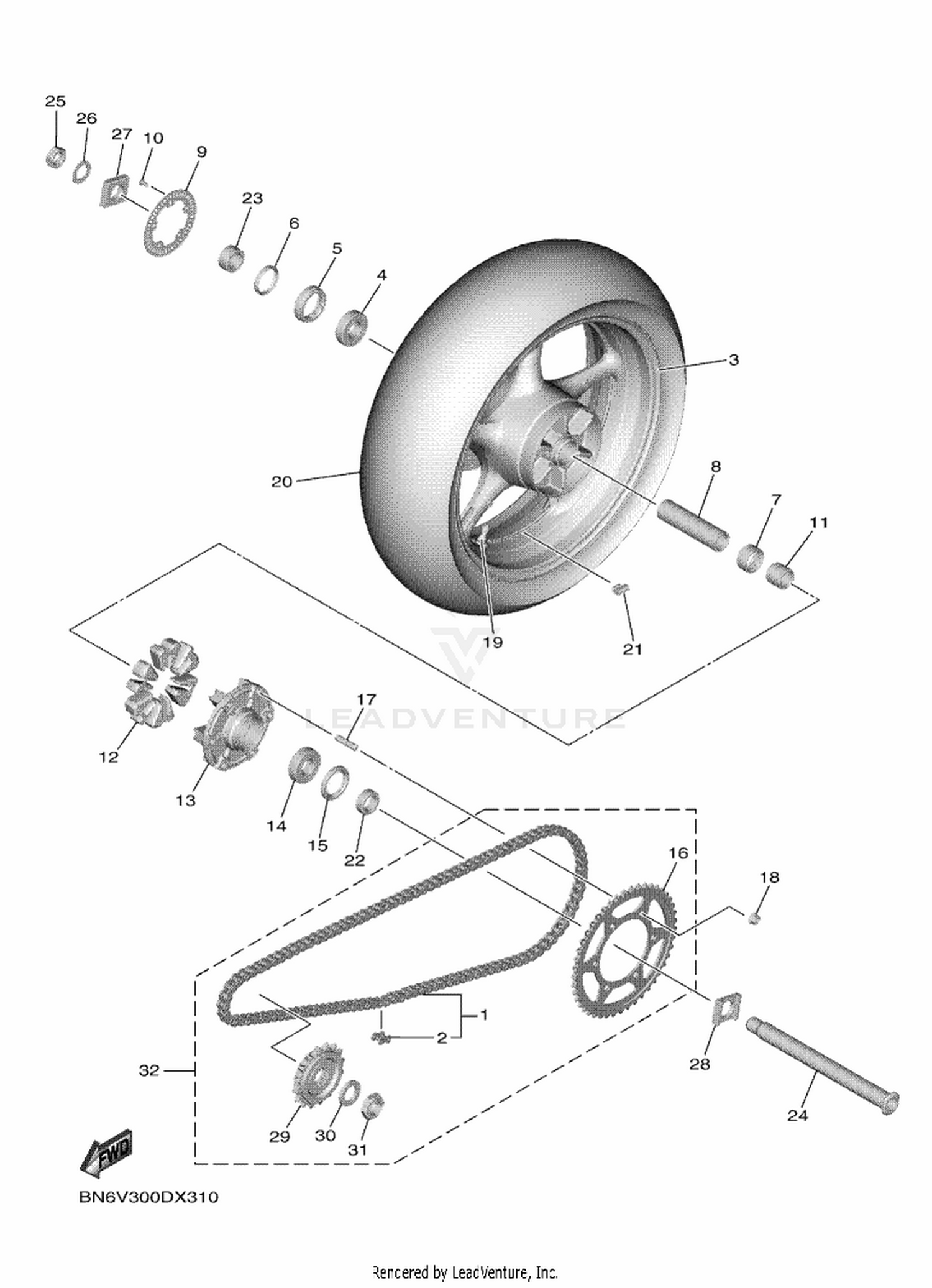 31 REAR WHEEL