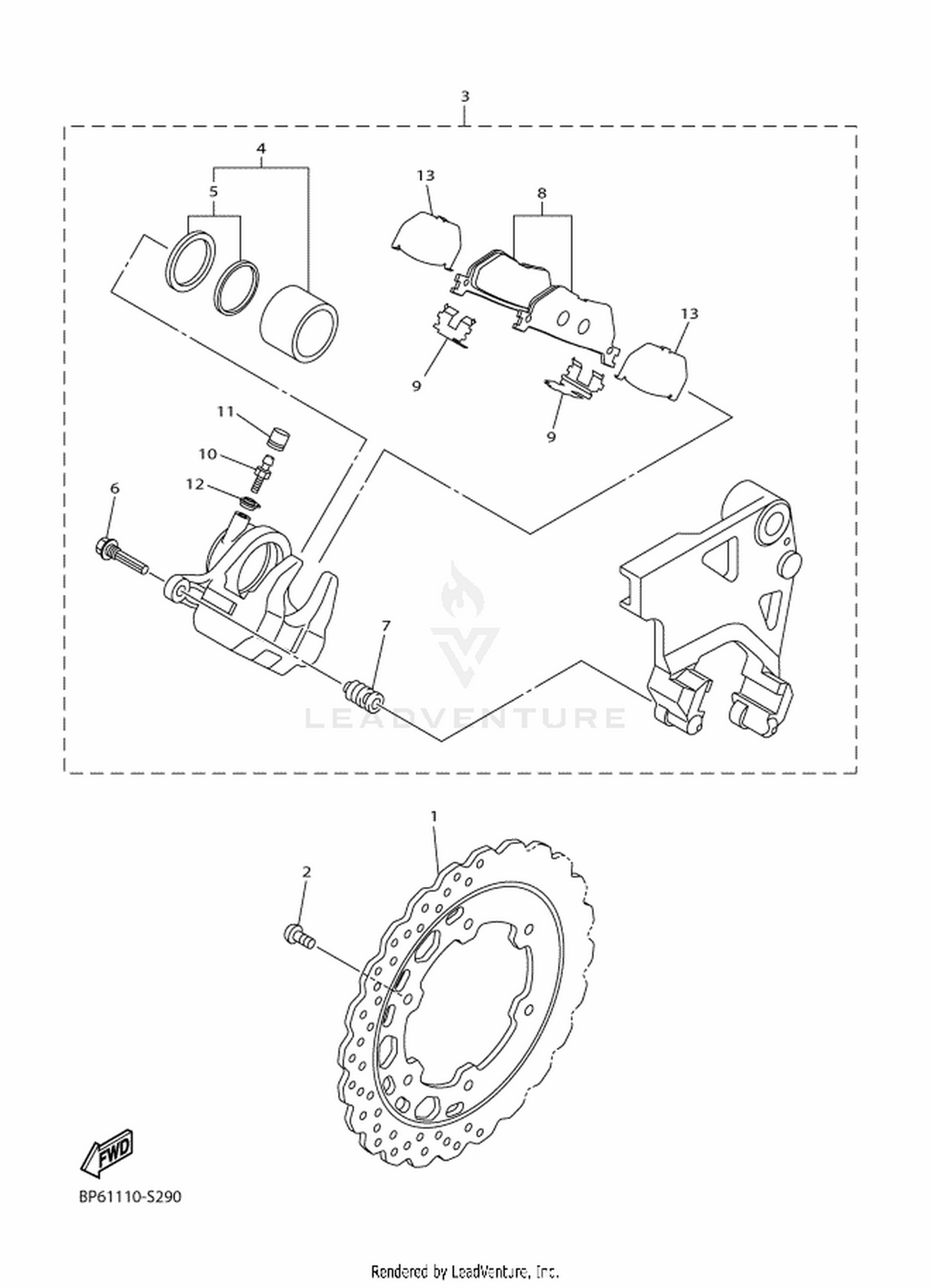29 REAR BRAKE CALIPER