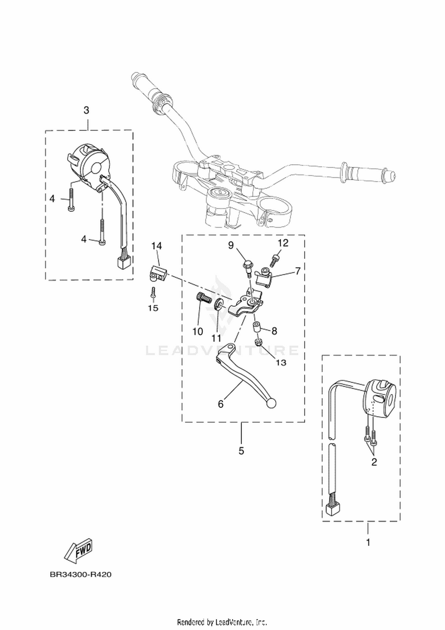 42 HANDLE SWITCH  LEVER