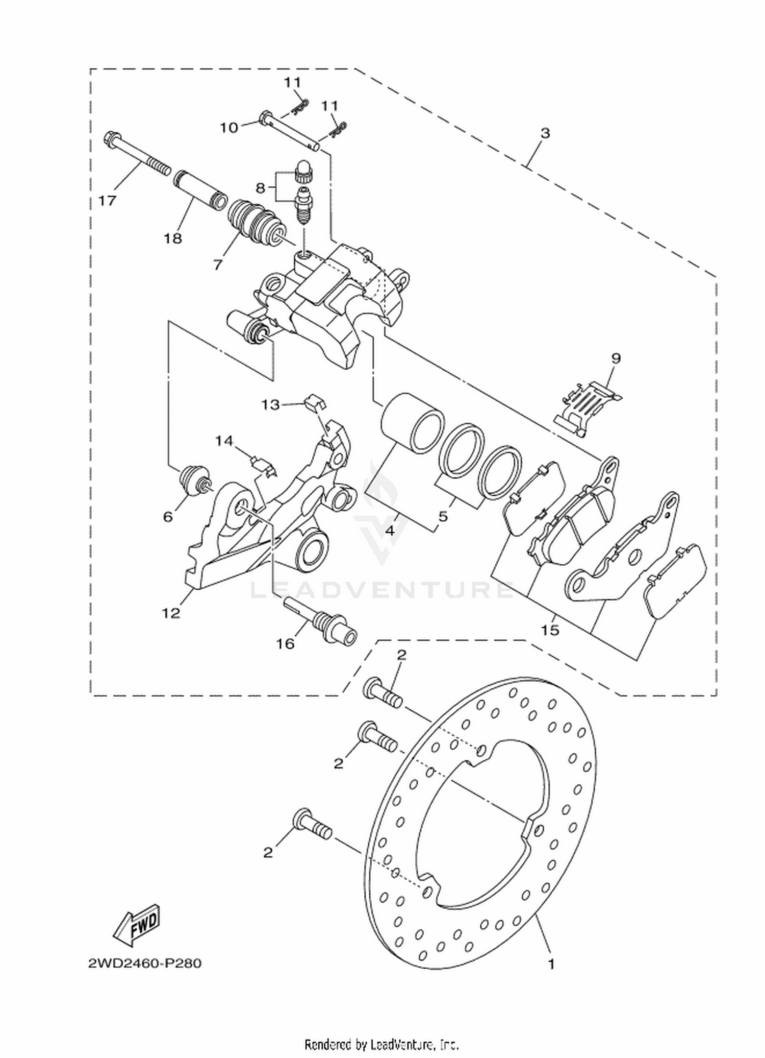 29 REAR BRAKE CALIPER