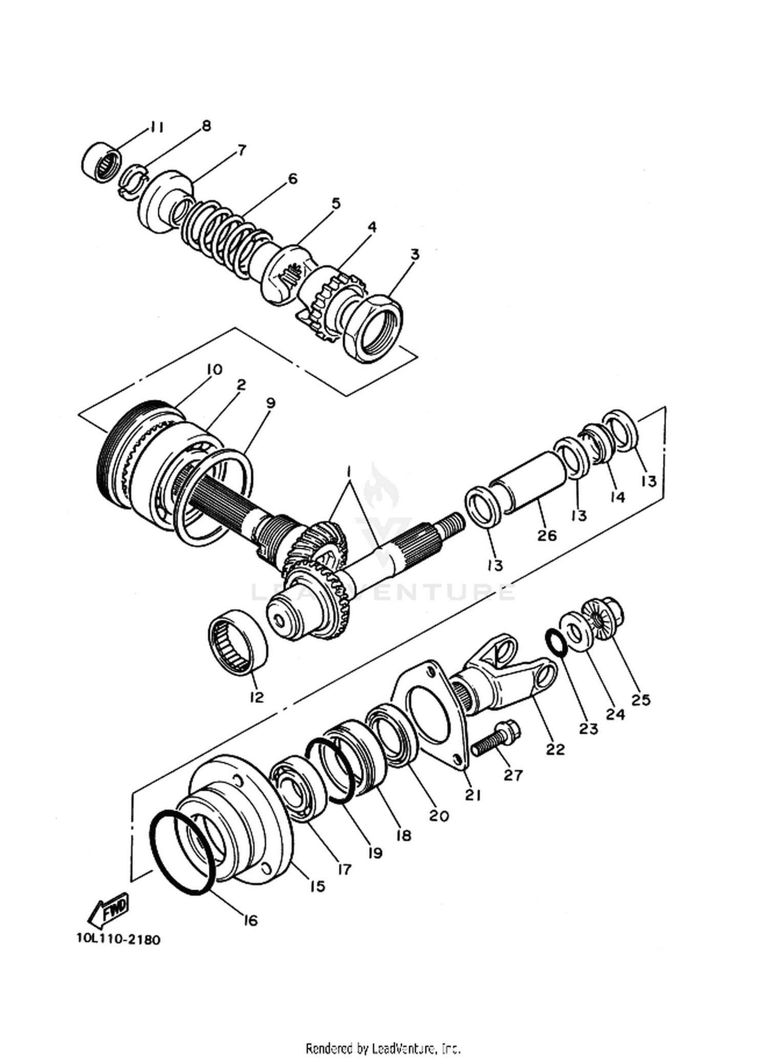 16 MIDDLE DRIVE GEAR