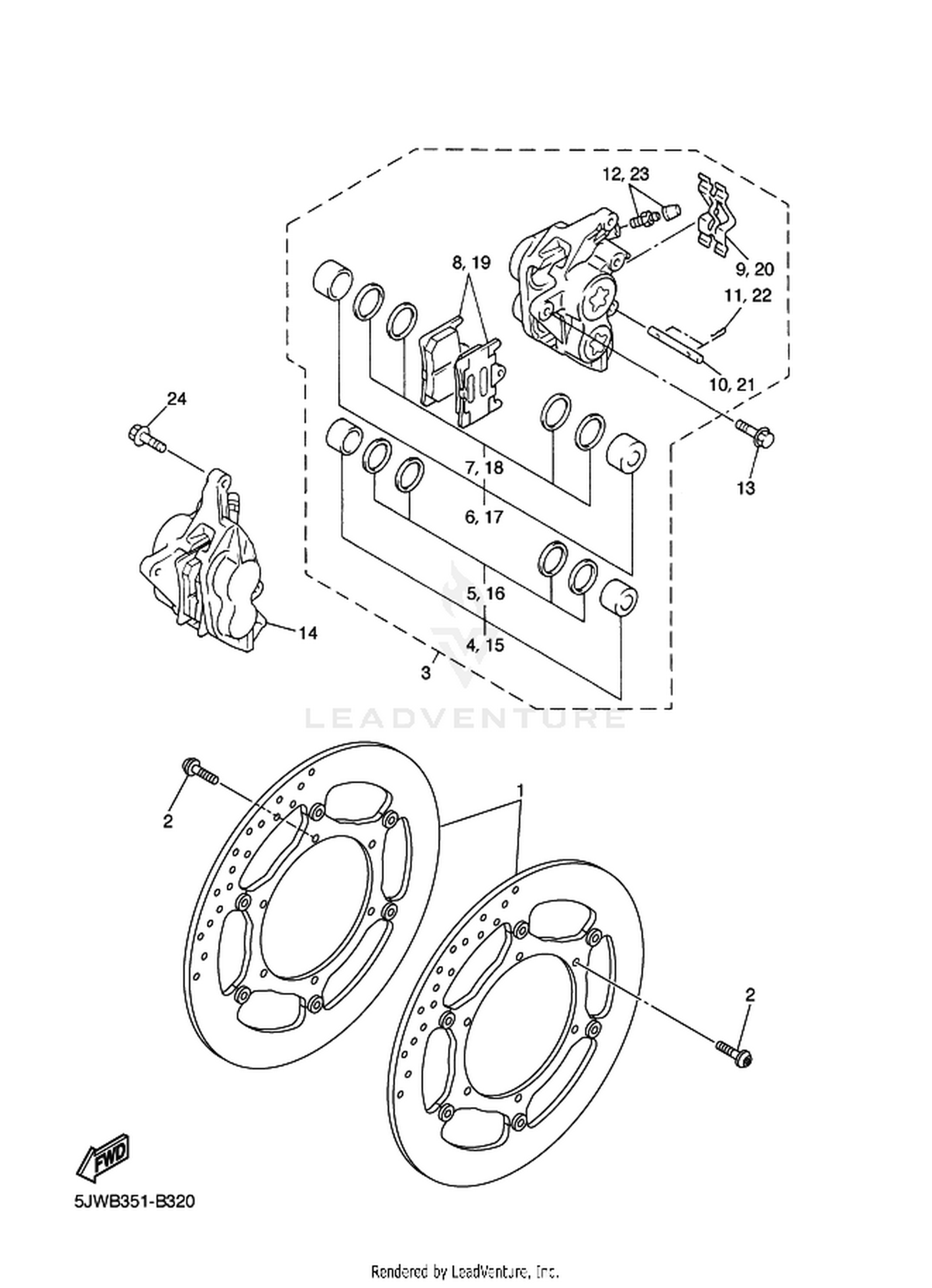 32 FRONT BRAKE CALIPER