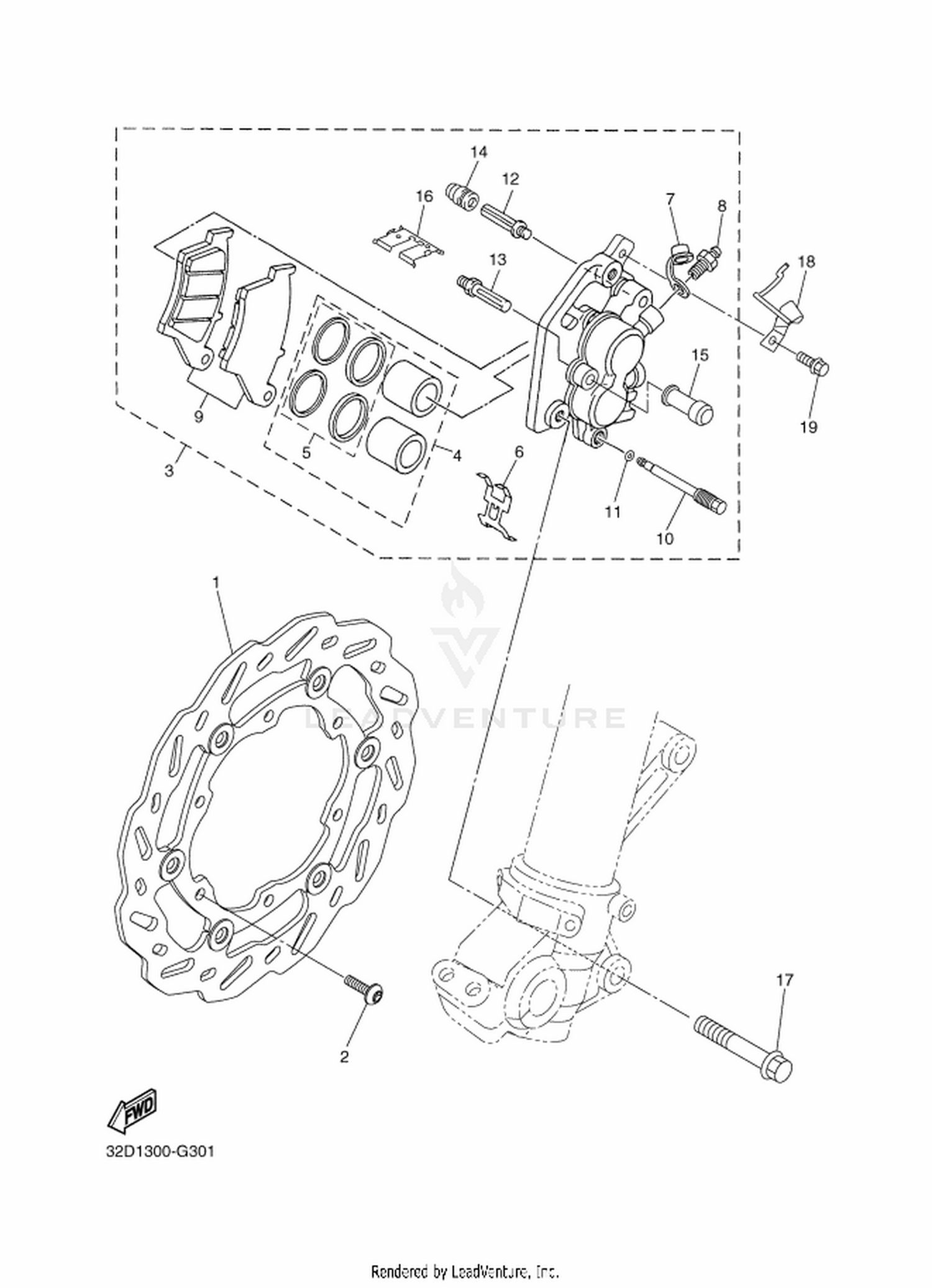 30 FRONT BRAKE CALIPER