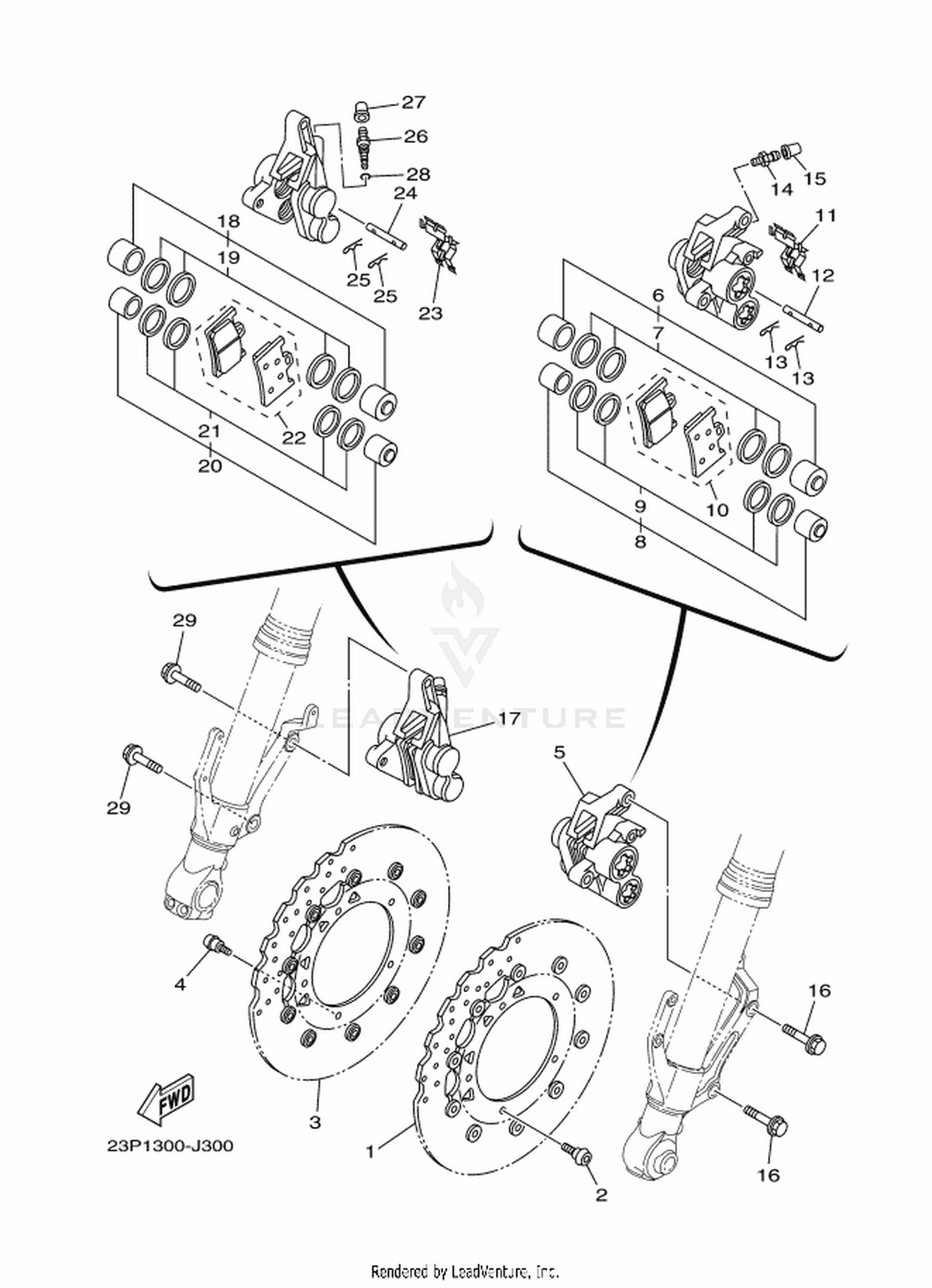 30 FRONT BRAKE CALIPER