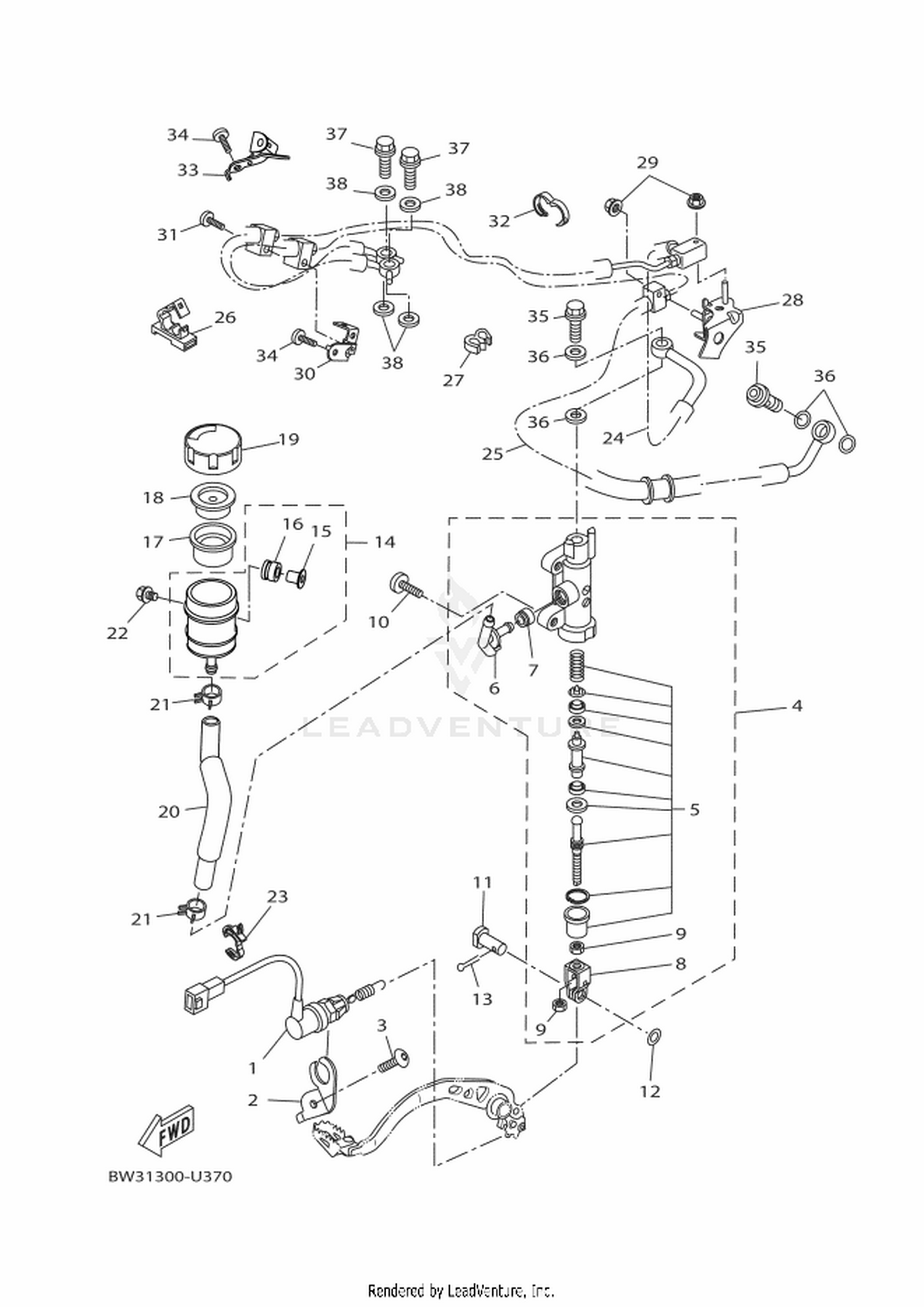 38 REAR MASTER CYLINDER