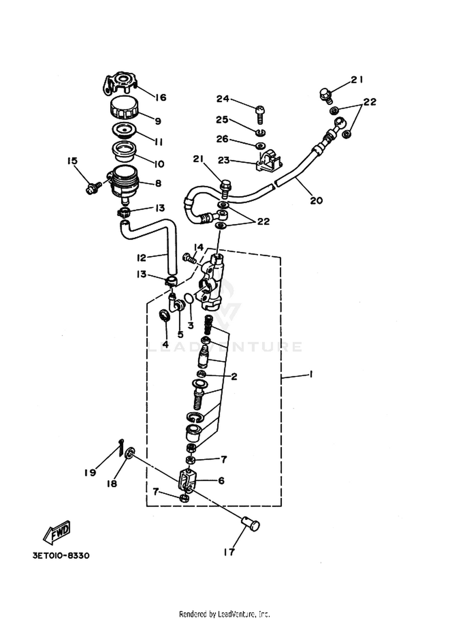 34 REAR MASTER CYLINDER