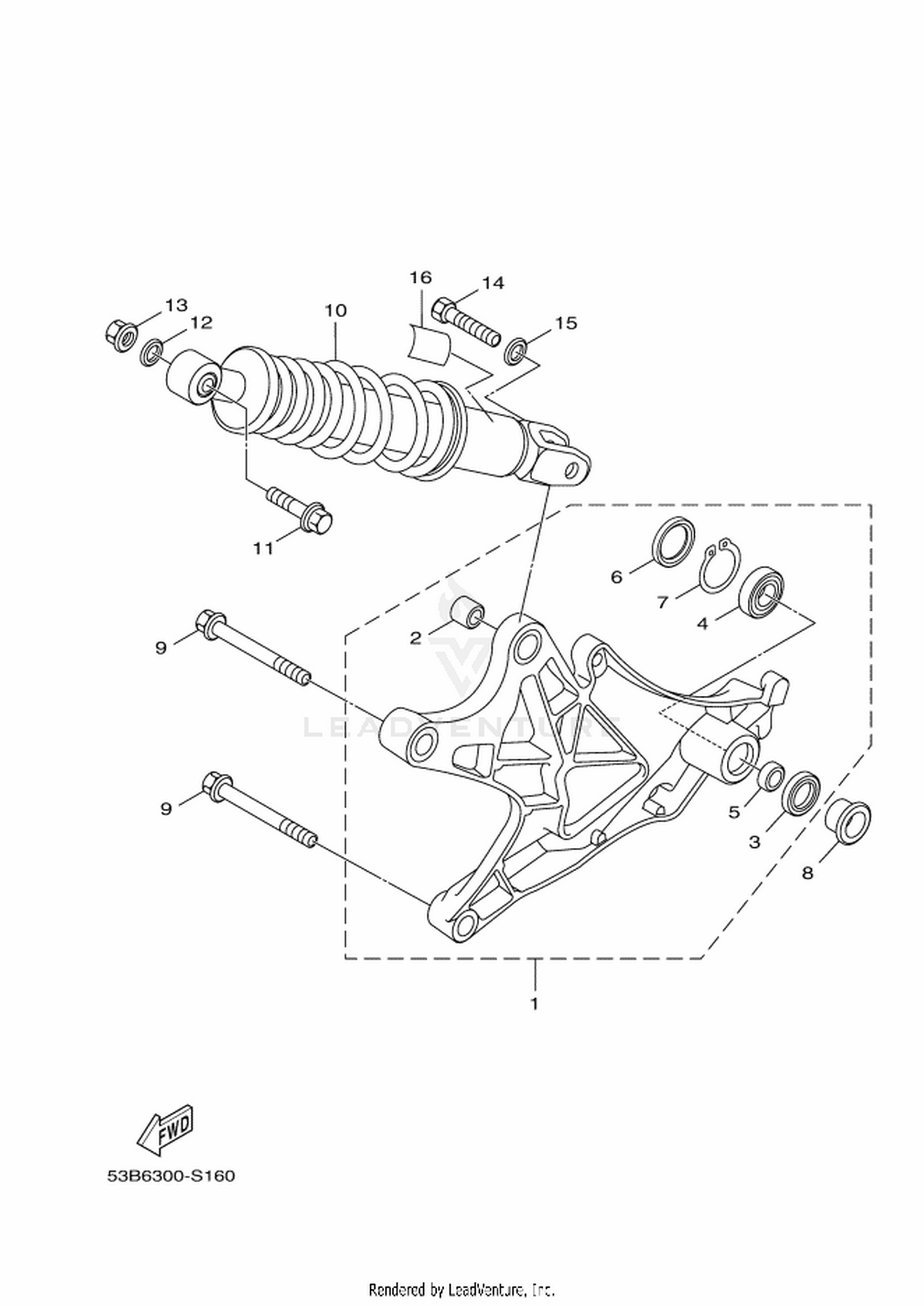 16 REAR ARM  SUSPENSION