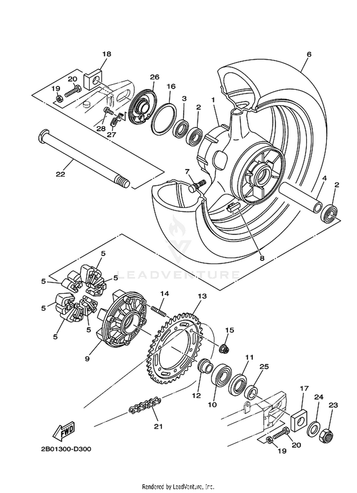 30 REAR WHEEL
