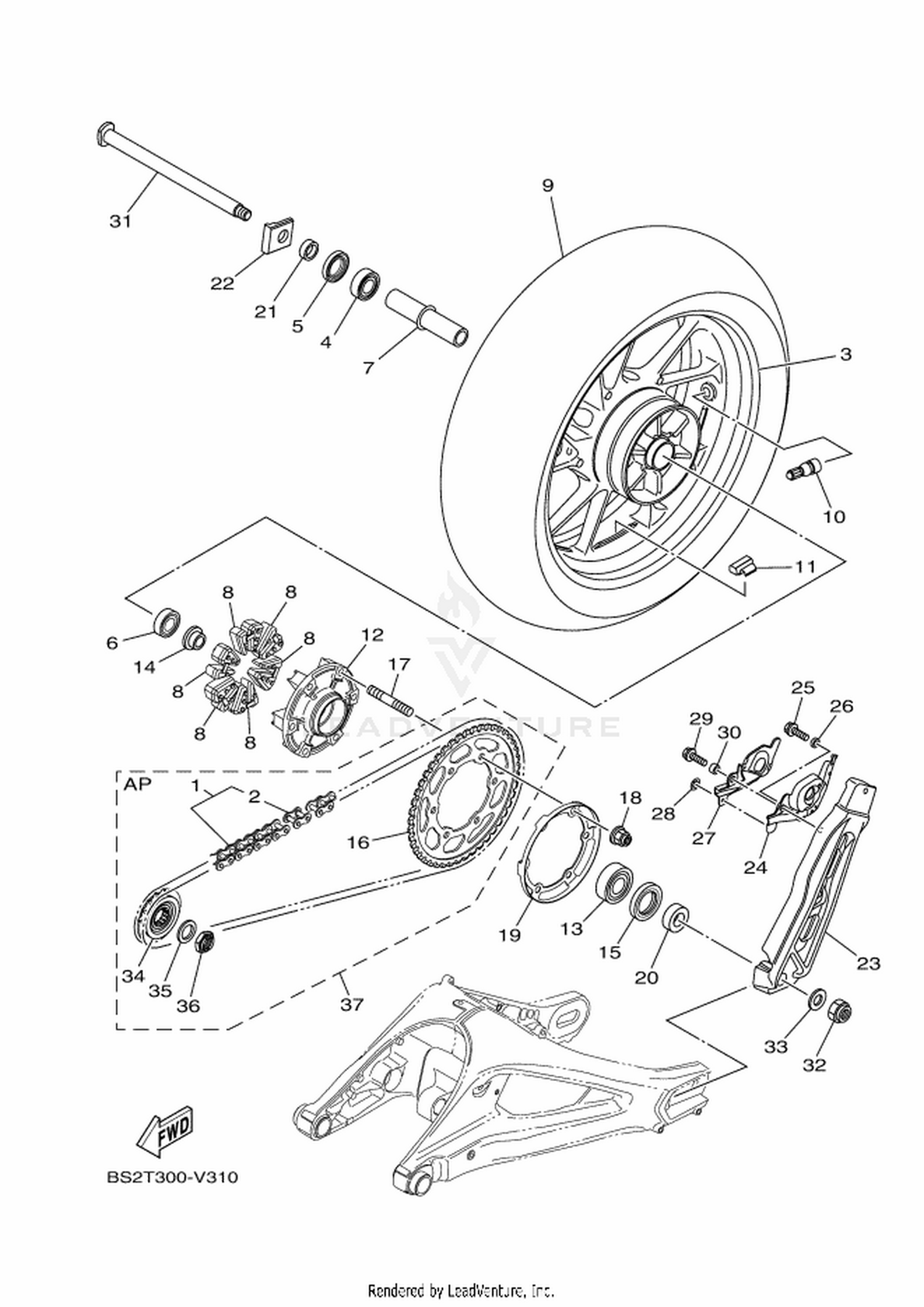 31 REAR WHEEL