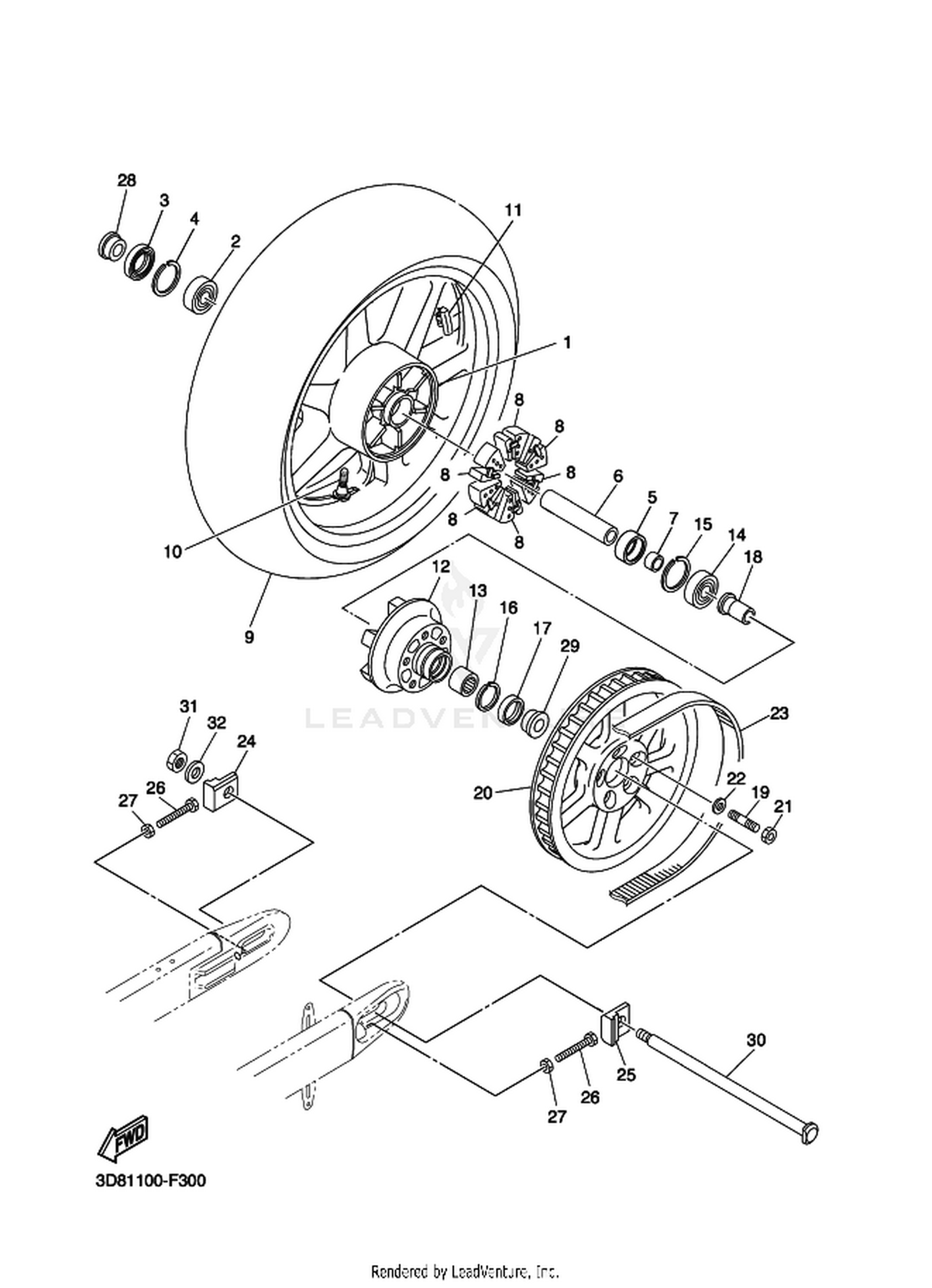 30 REAR WHEEL