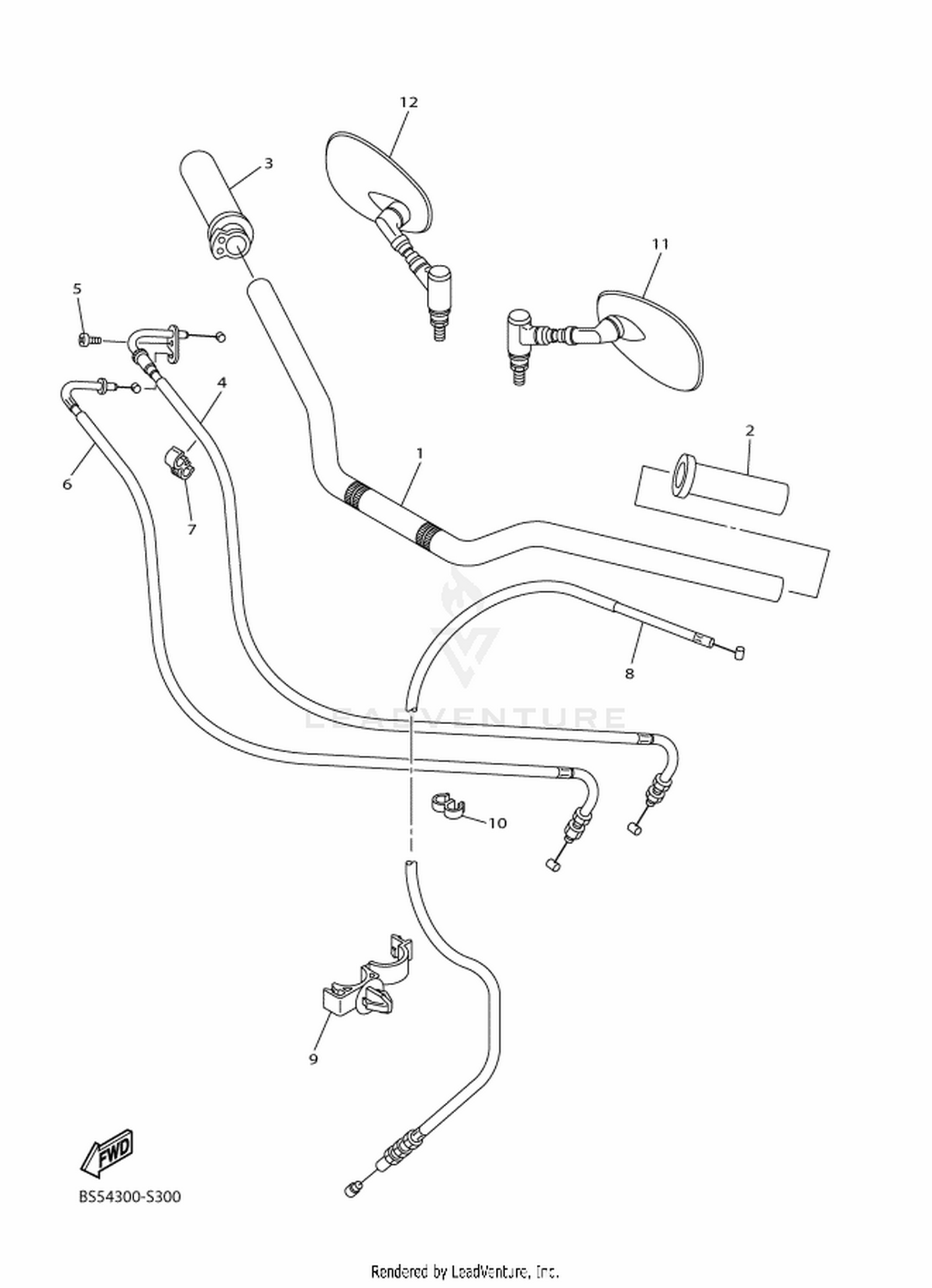 30 STEERING HANDLE  CABLE