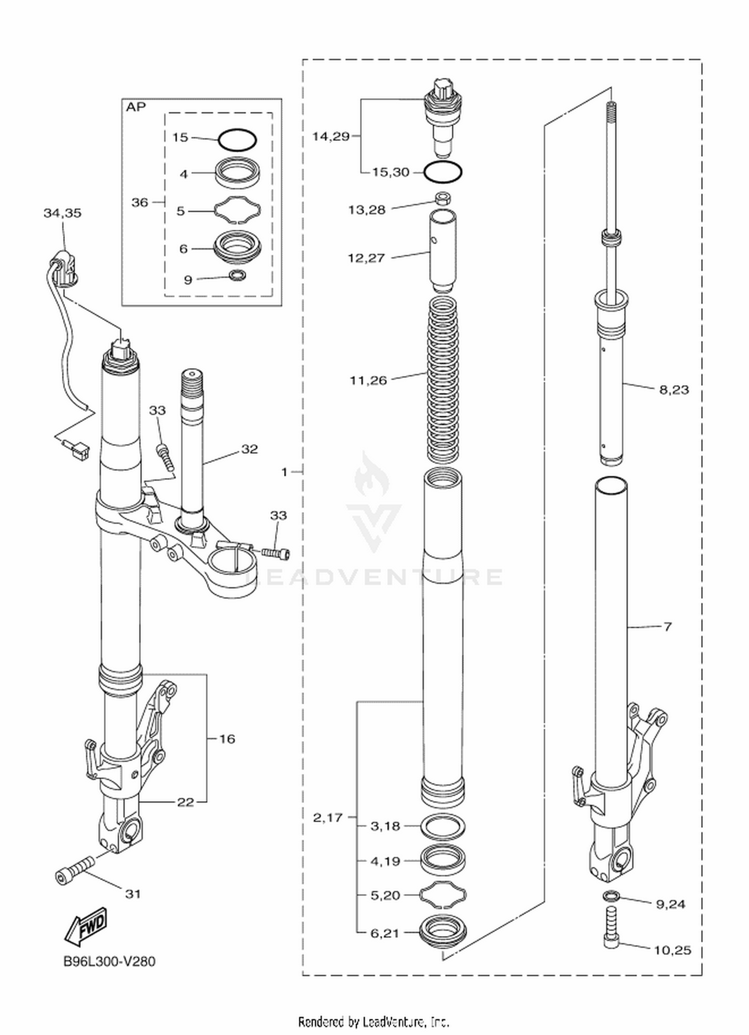 28 FRONT FORK