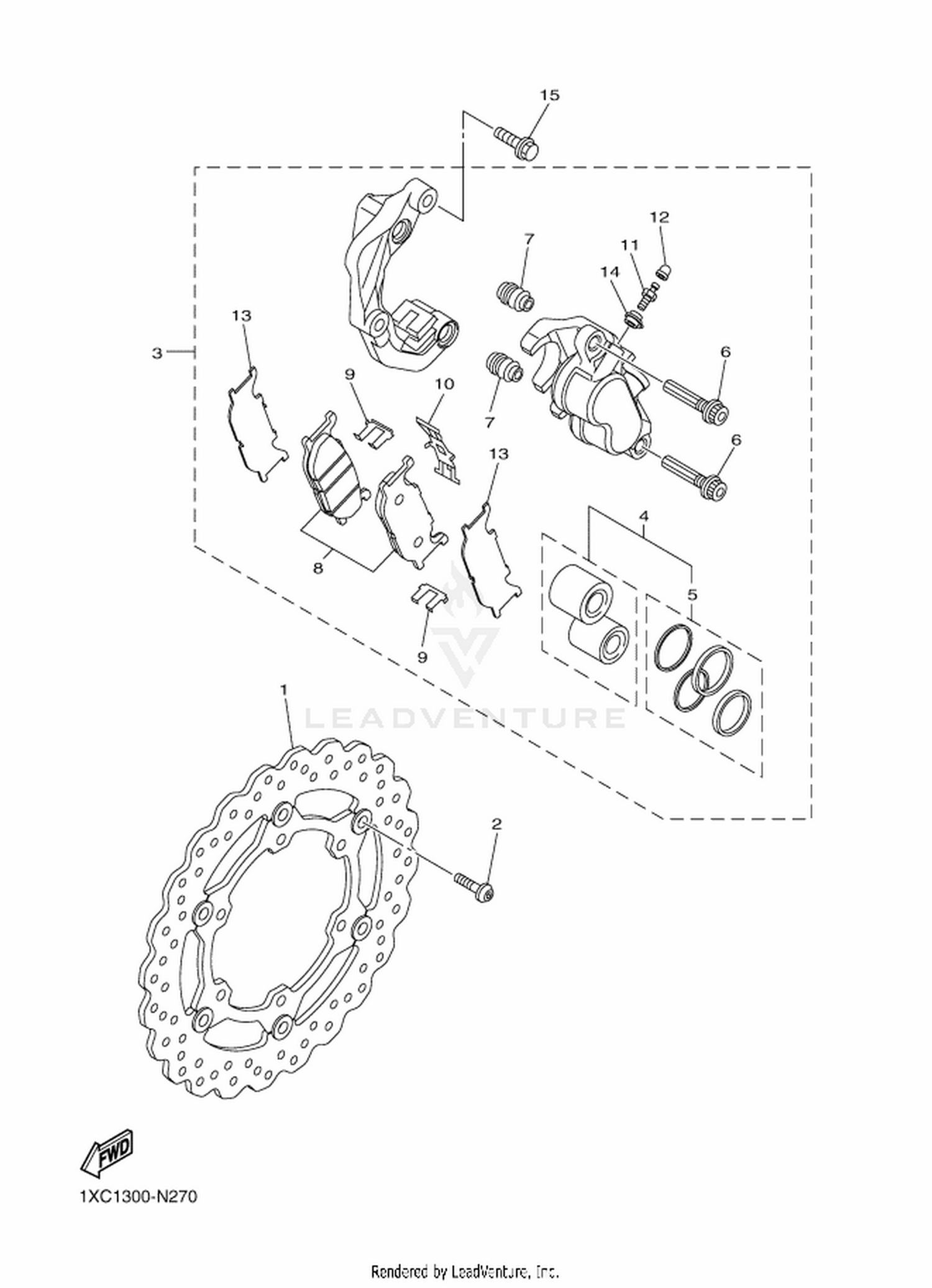 27 FRONT BRAKE CALIPER