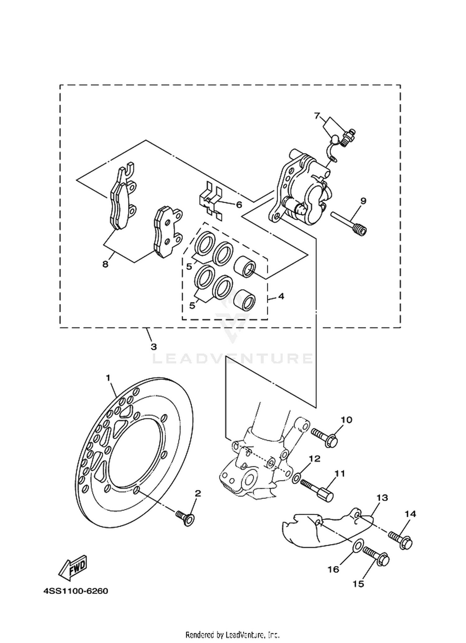 26 FRONT BRAKE CALIPER