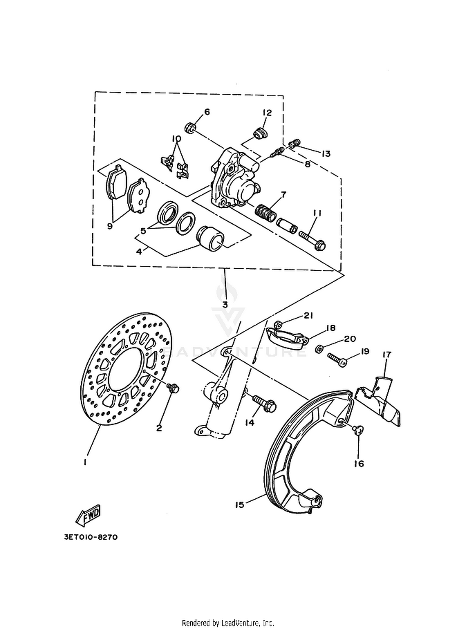 28 FRONT BRAKE CALIPER