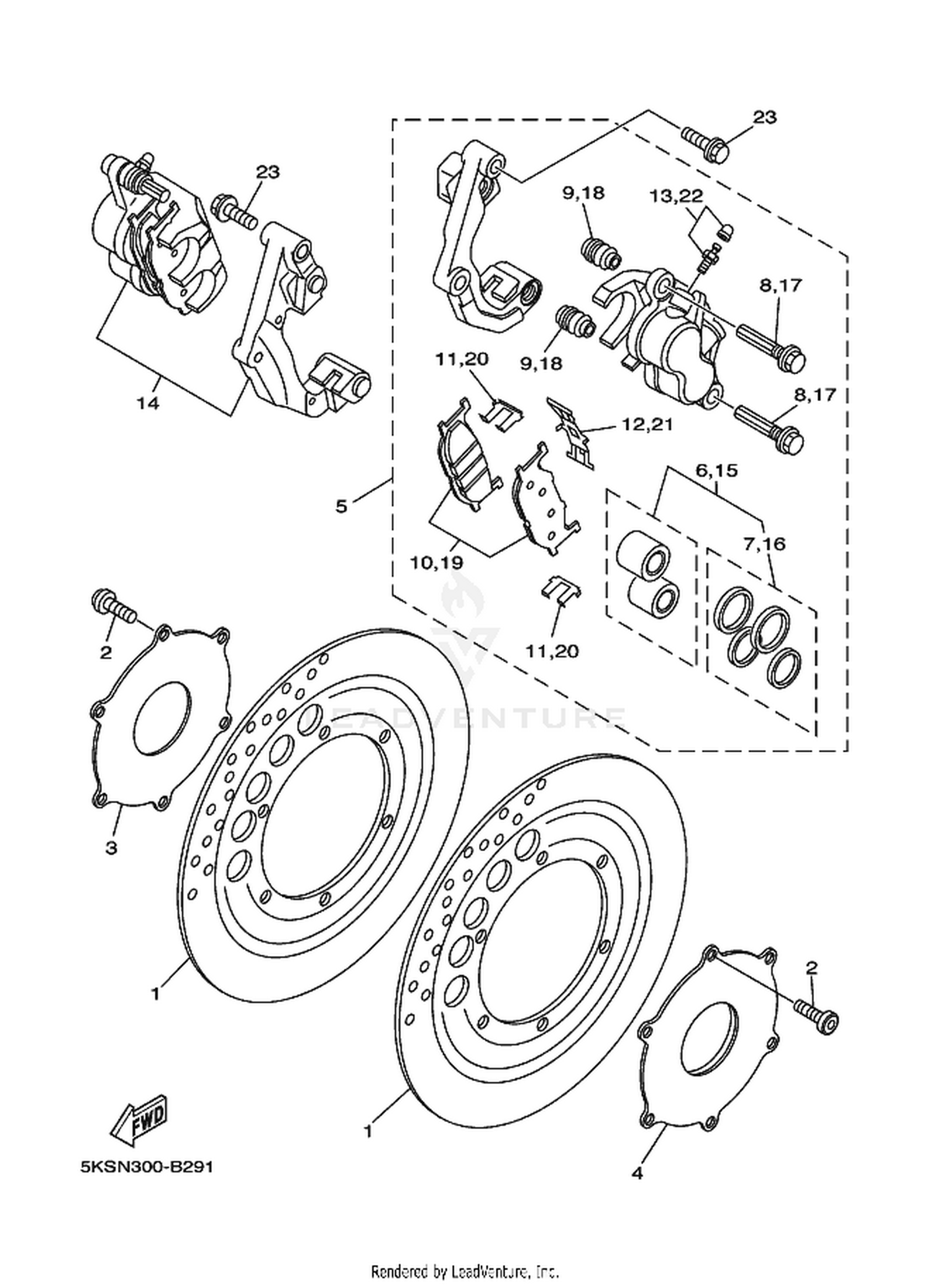 29 FRONT BRAKE CALIPER