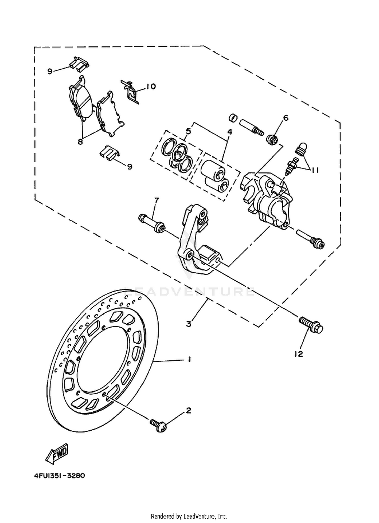 28 FRONT BRAKE CALIPER