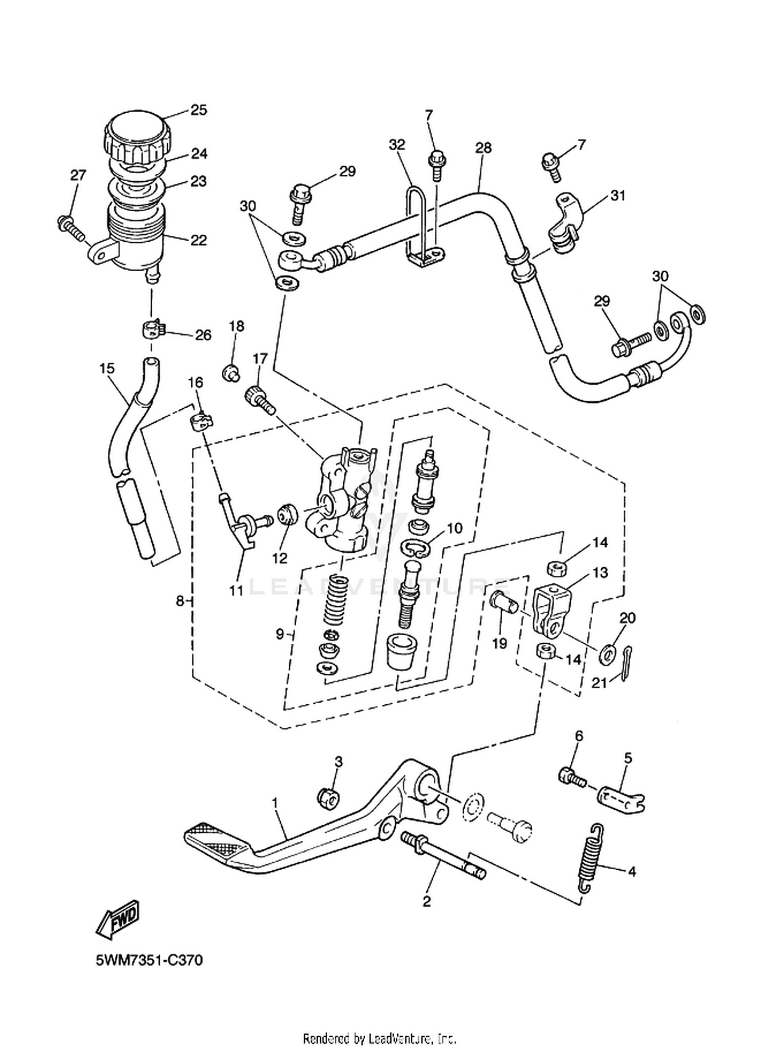 37 REAR MASTER CYLINDER