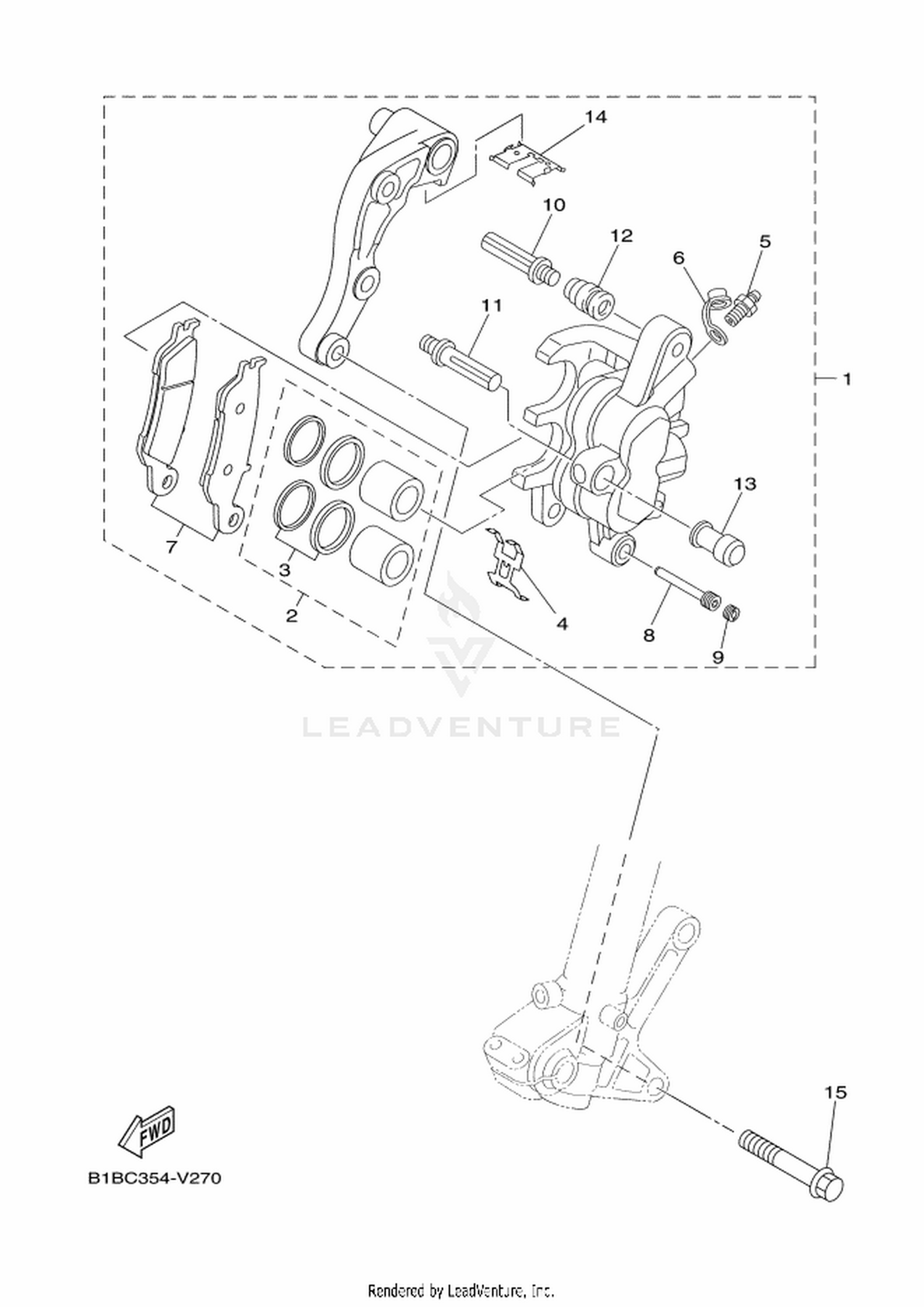 27 FRONT BRAKE CALIPER