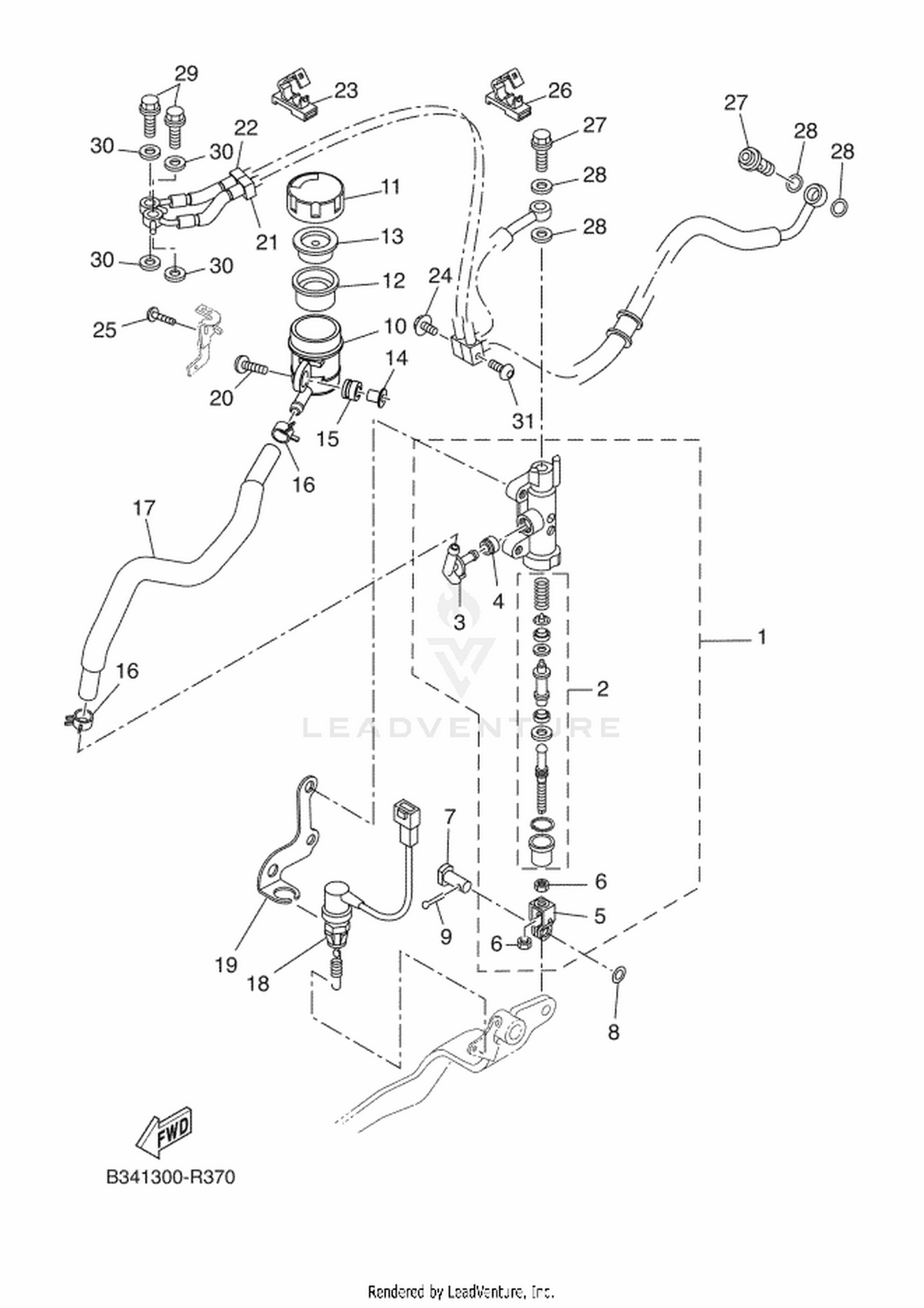 37 REAR MASTER CYLINDER