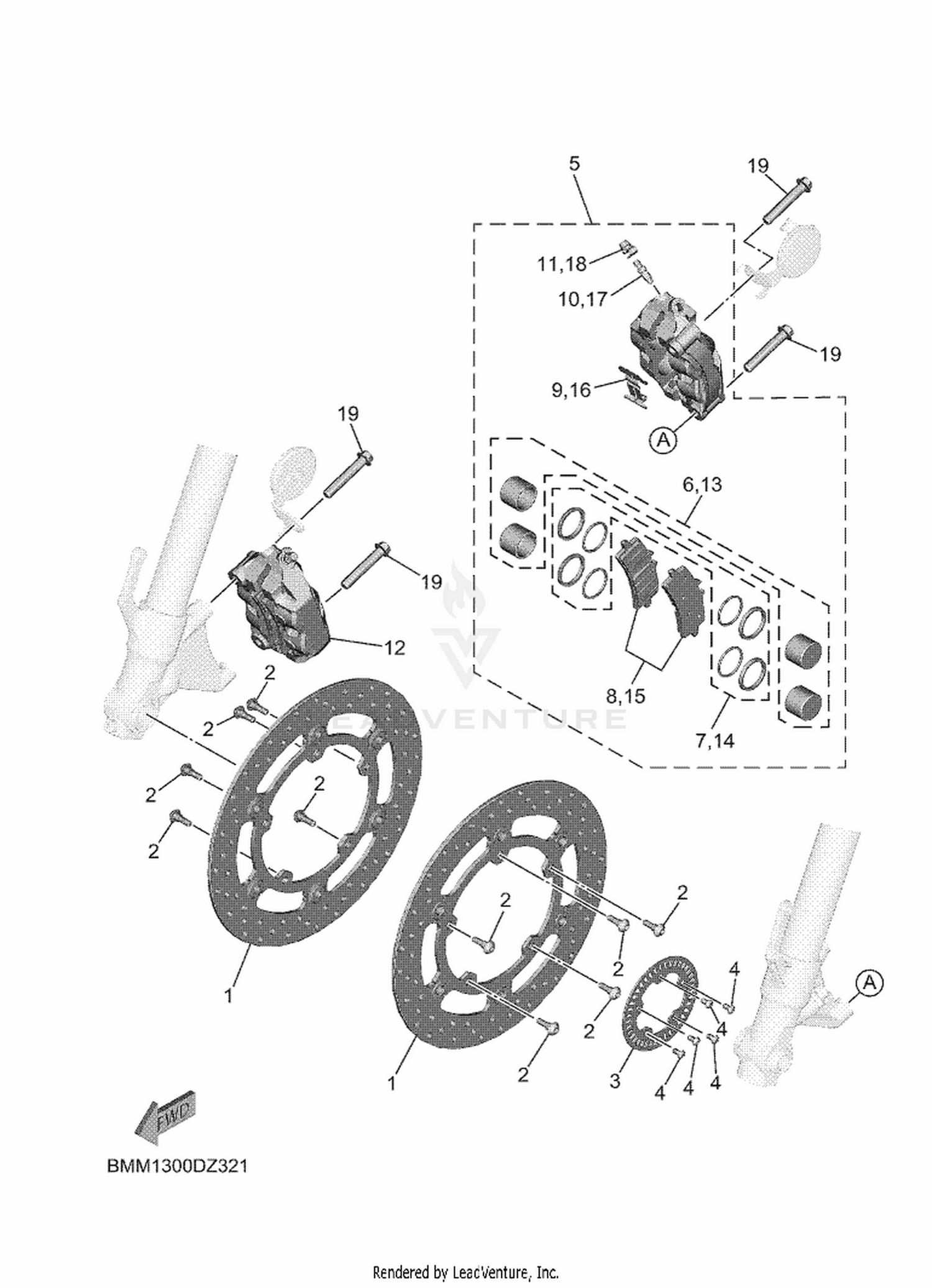 32 FRONT BRAKE CALIPER