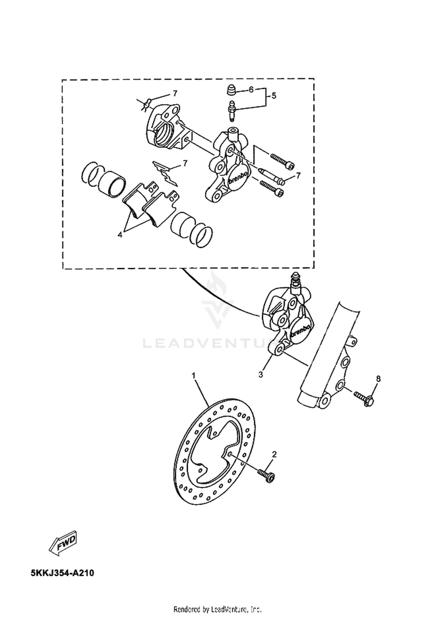 21 FRONT BRAKE CALIPER