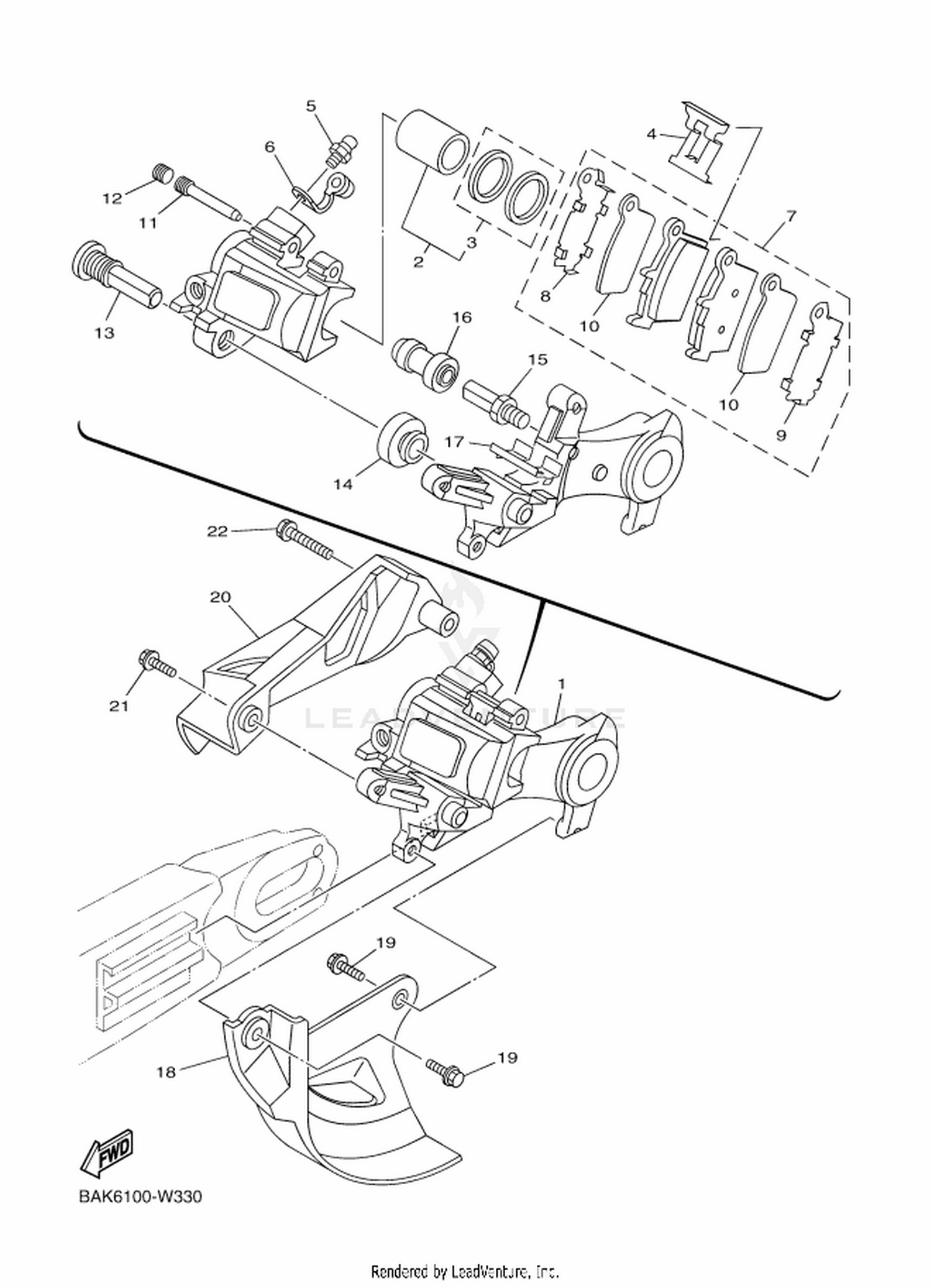 35 REAR BRAKE CALIPER
