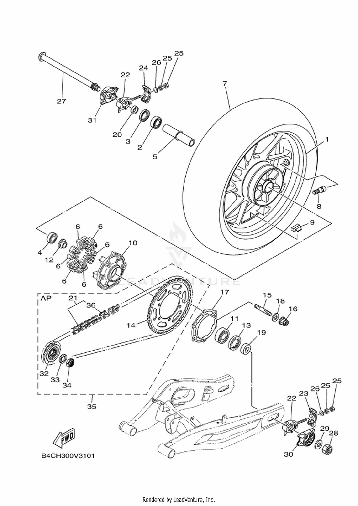31 REAR WHEEL
