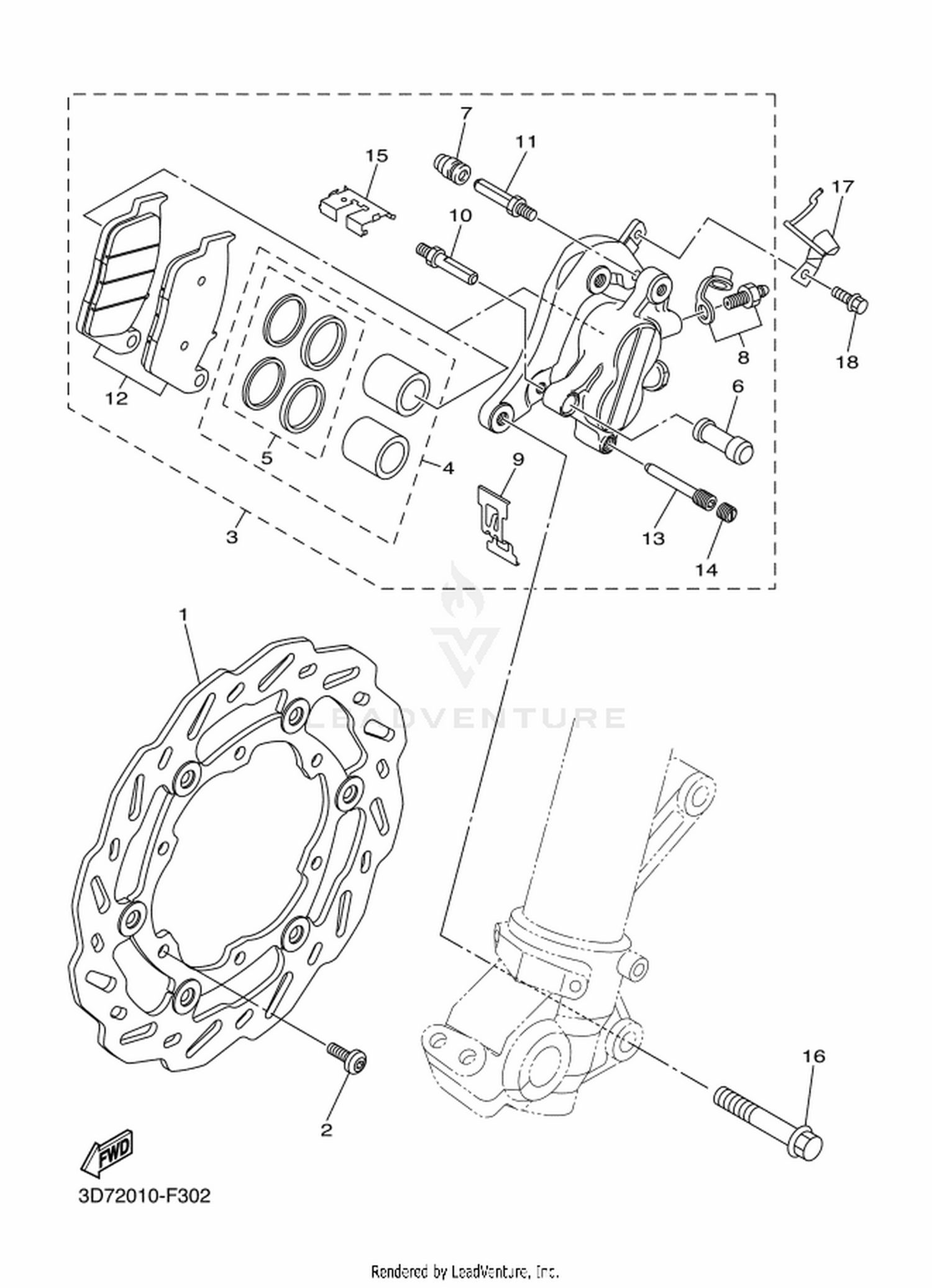 30 FRONT BRAKE CALIPER