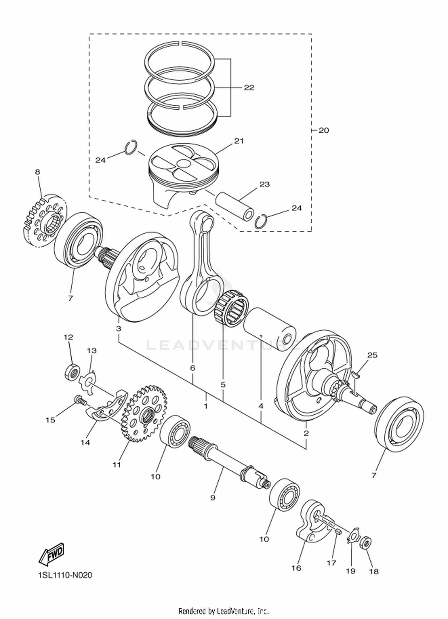 02 CRANKSHAFT  PISTON