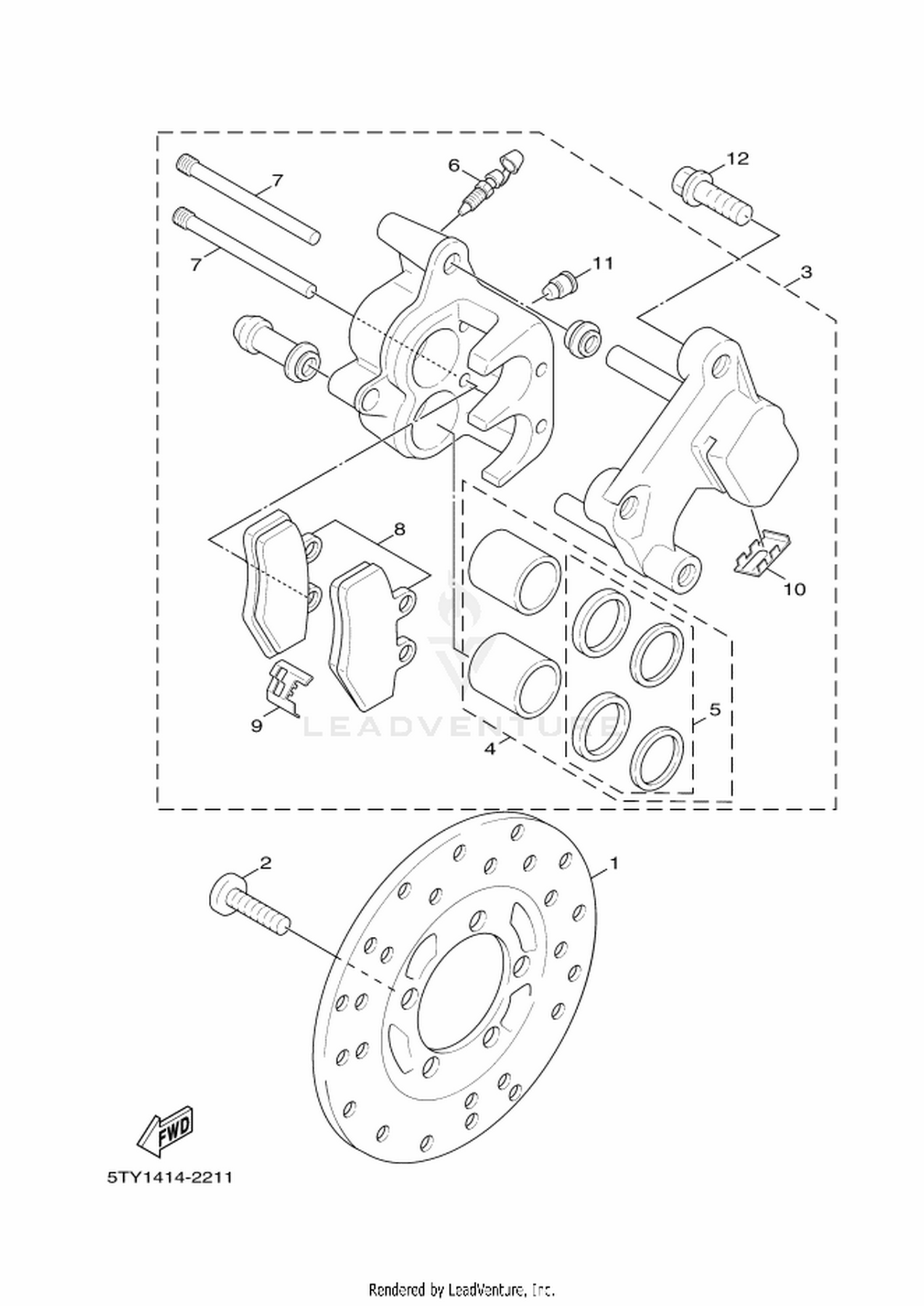 21 FRONT BRAKE CALIPER