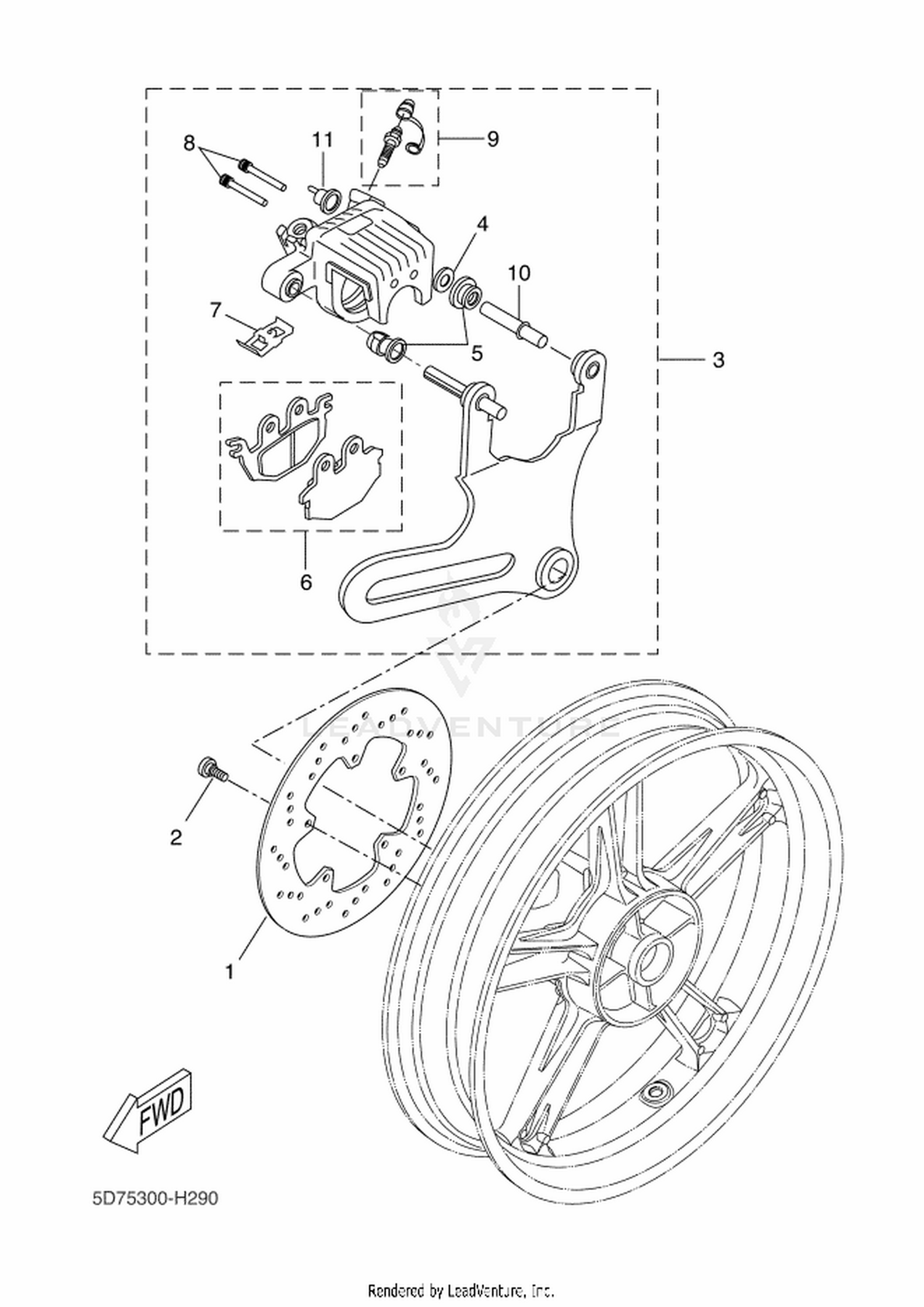 29 REAR BRAKE CALIPER