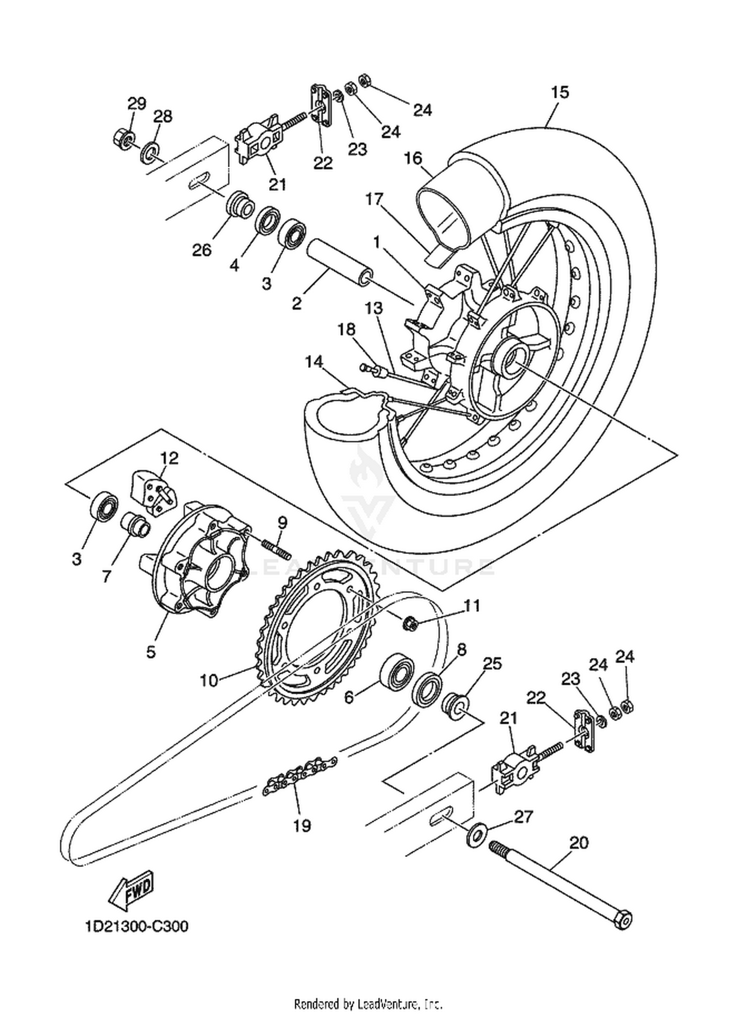 30 REAR WHEEL