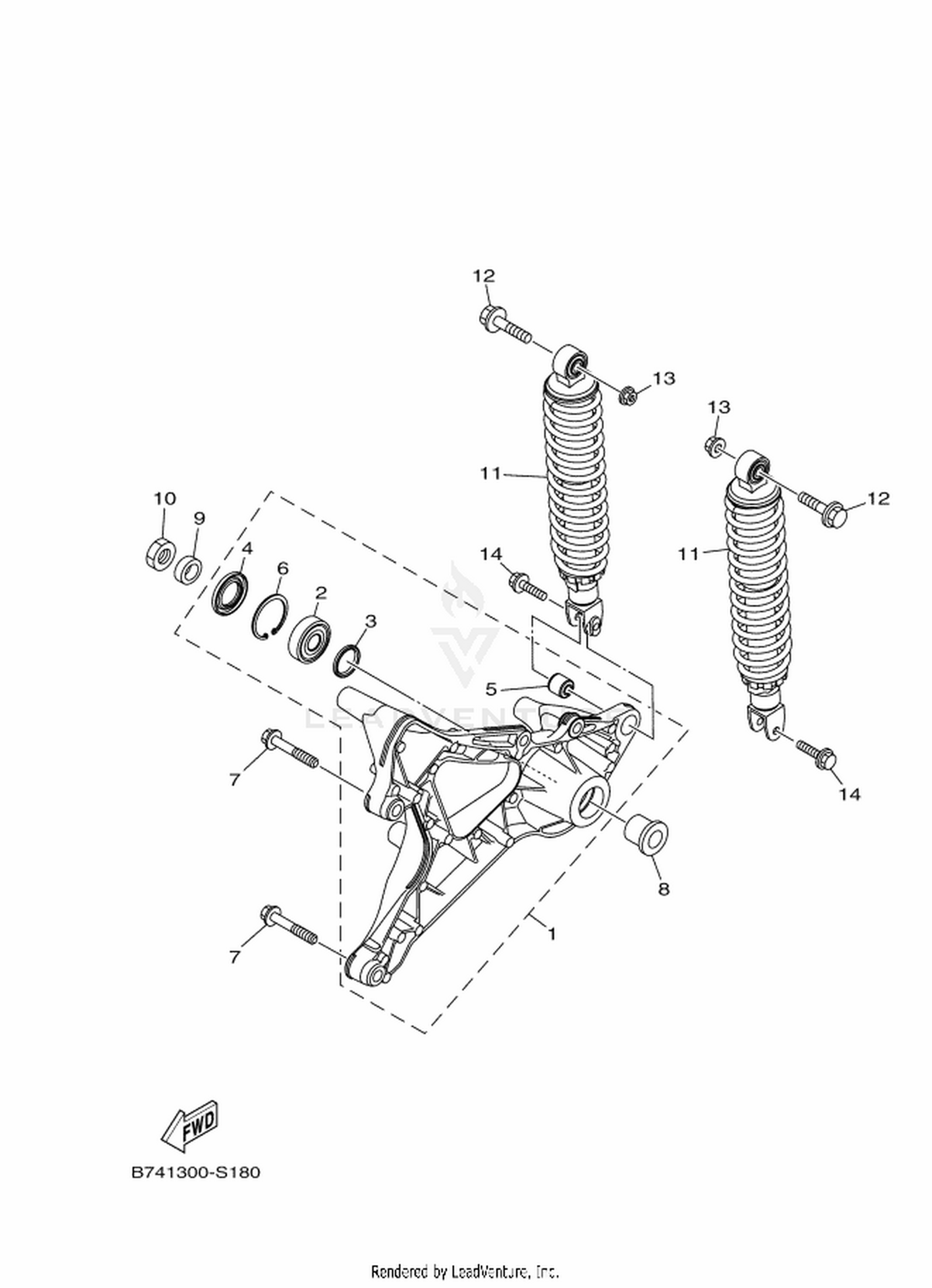 19 REAR ARM & SUSPENSION