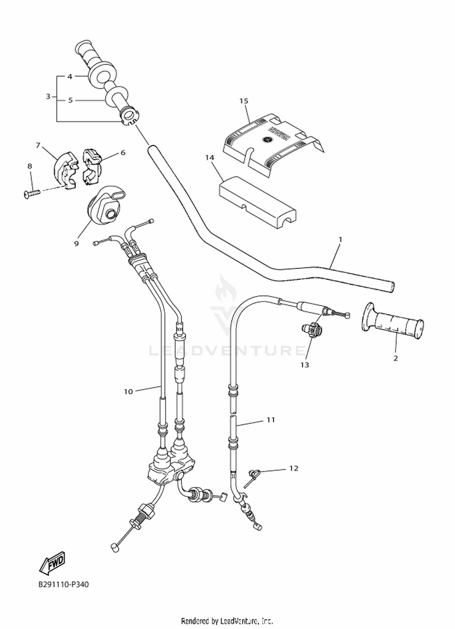 34 STEERING HANDLE  CABLE