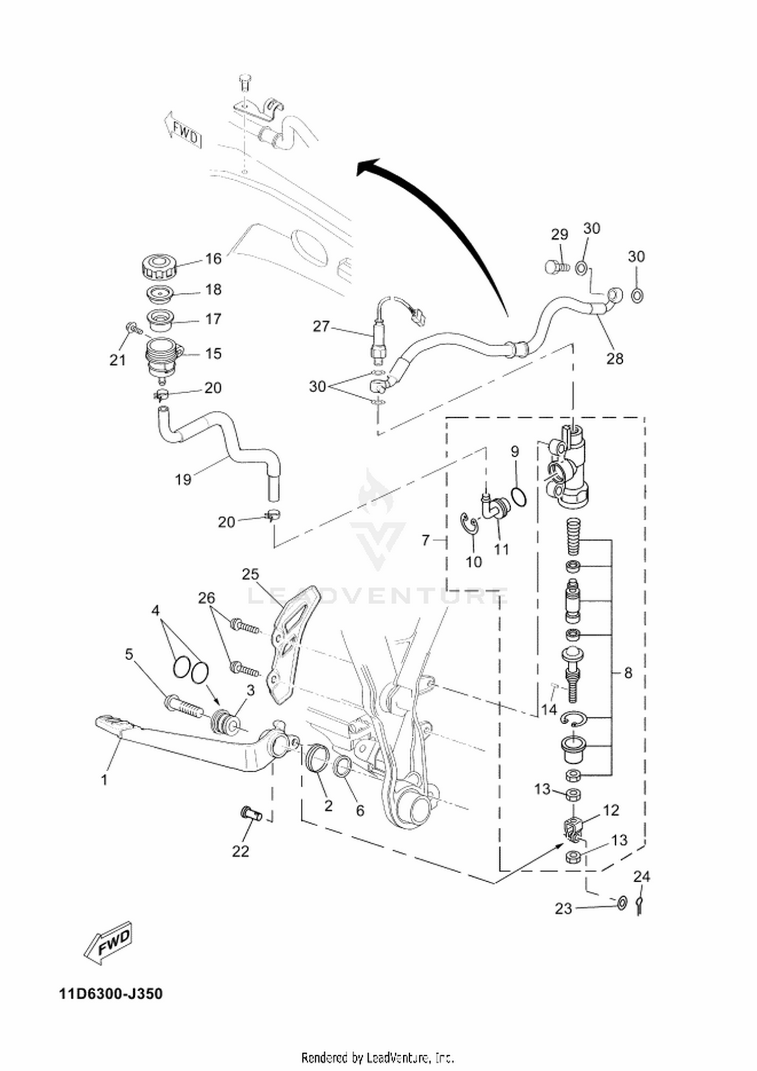 36 REAR MASTER CYLINDER
