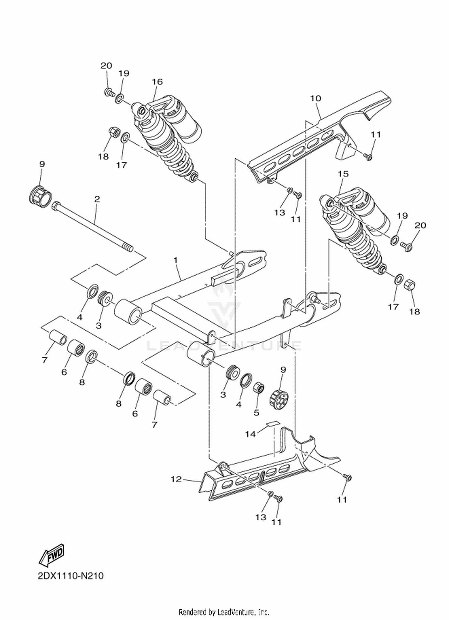 21 REAR ARM  SUSPENSION
