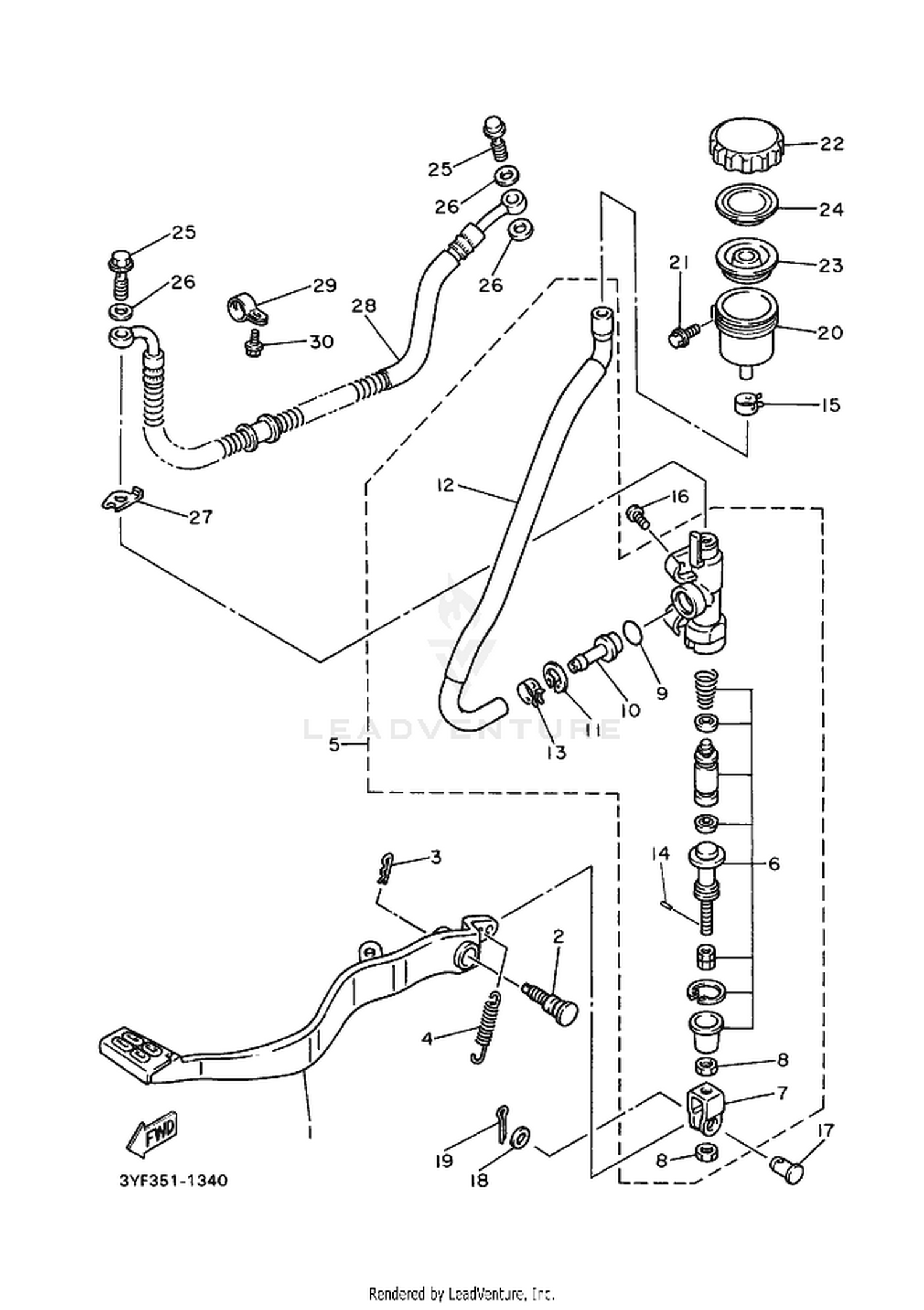 34 M. CYLINDER FOR DISK BRAKE