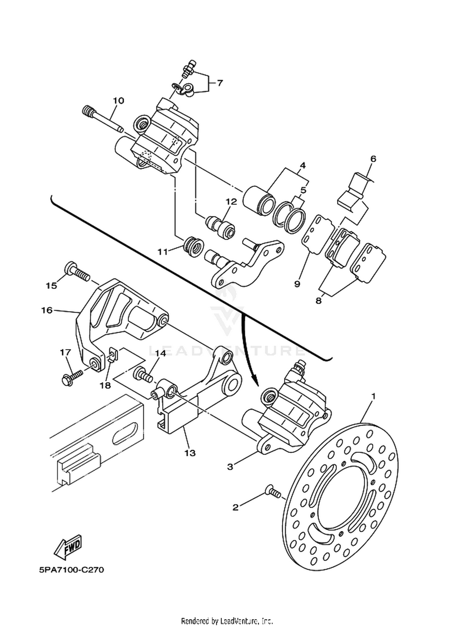 27 REAR BRAKE CALIPER