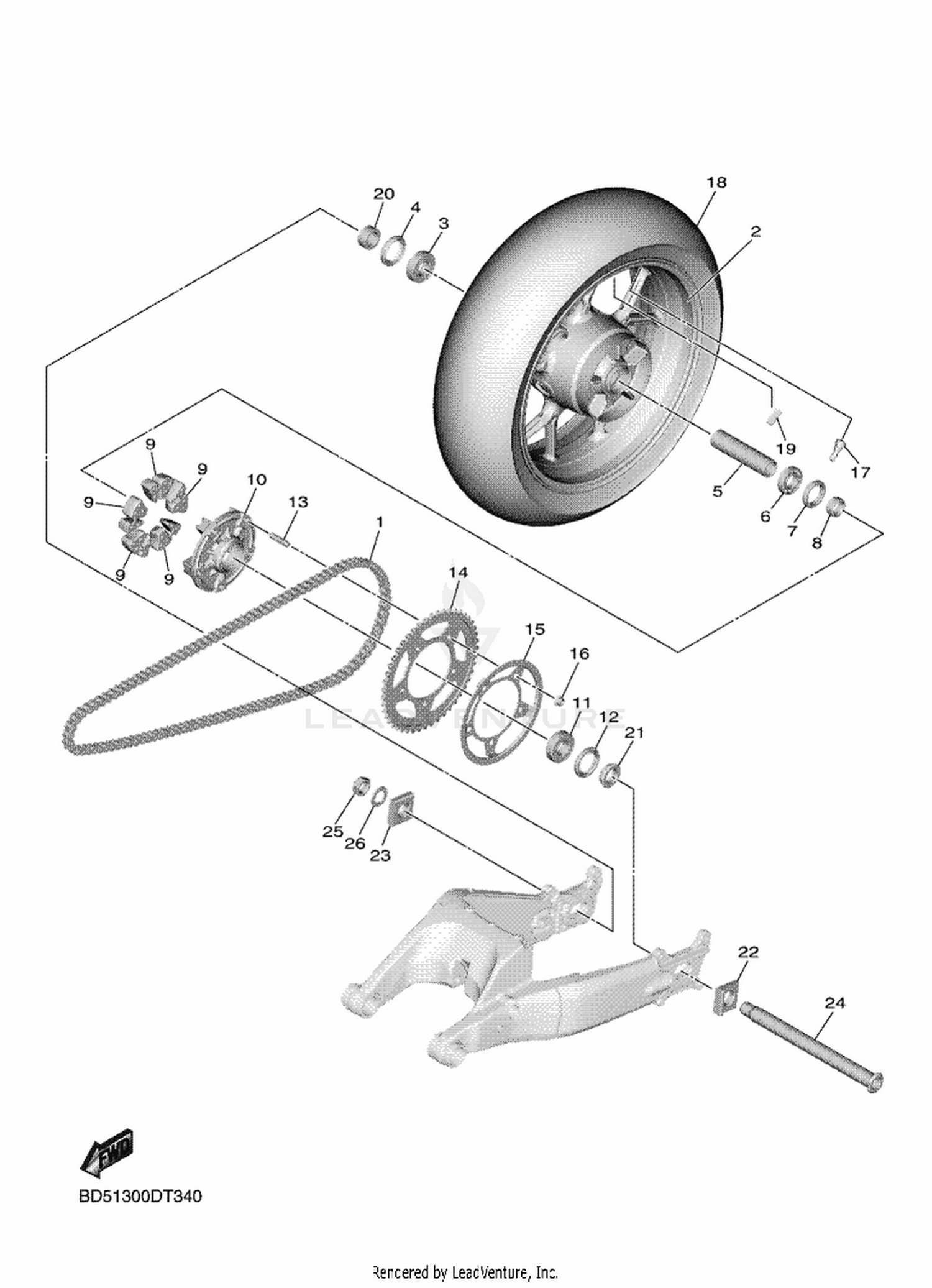 34 REAR WHEEL